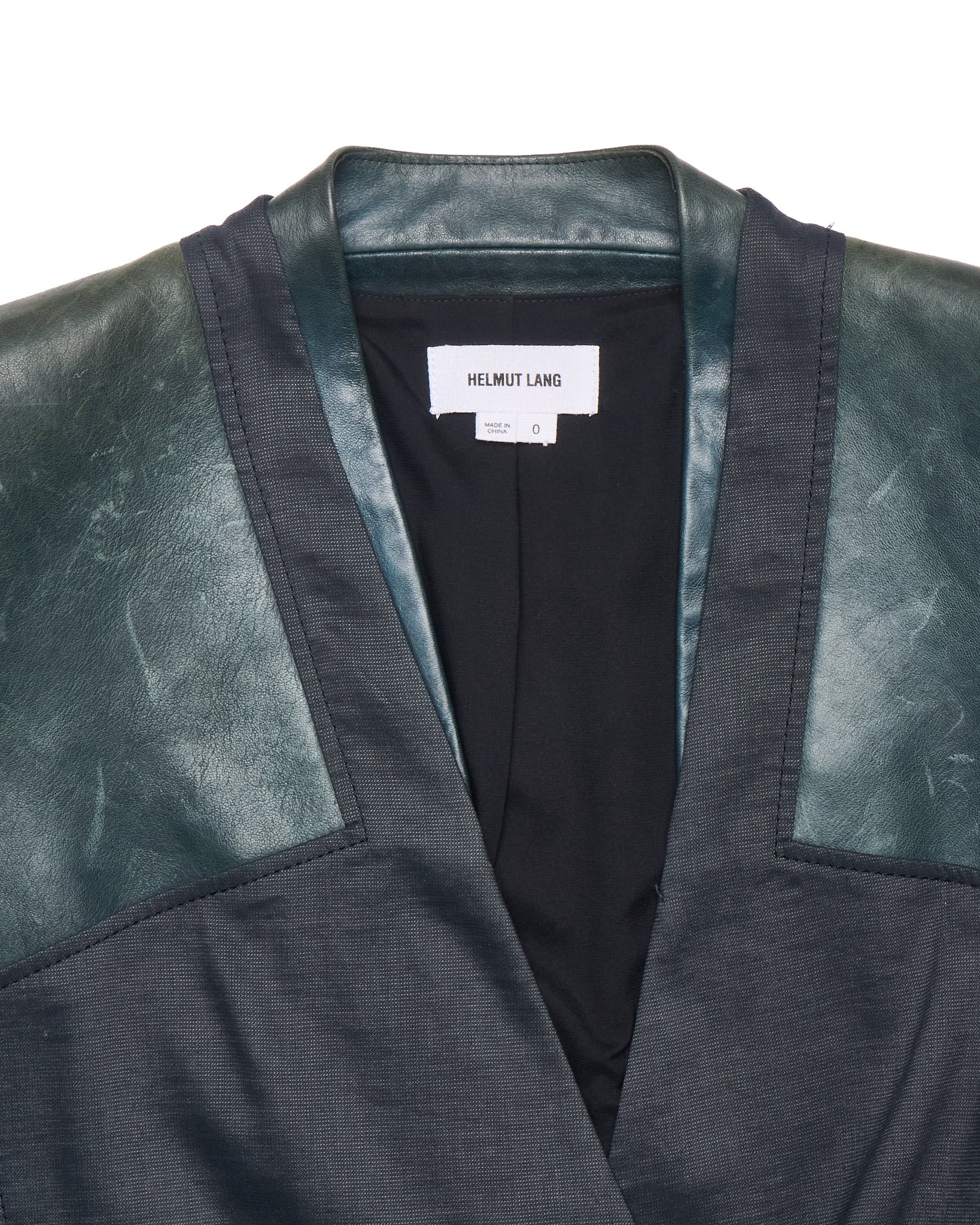 2010s Helmut Lang Leather Accent Panel Blazer