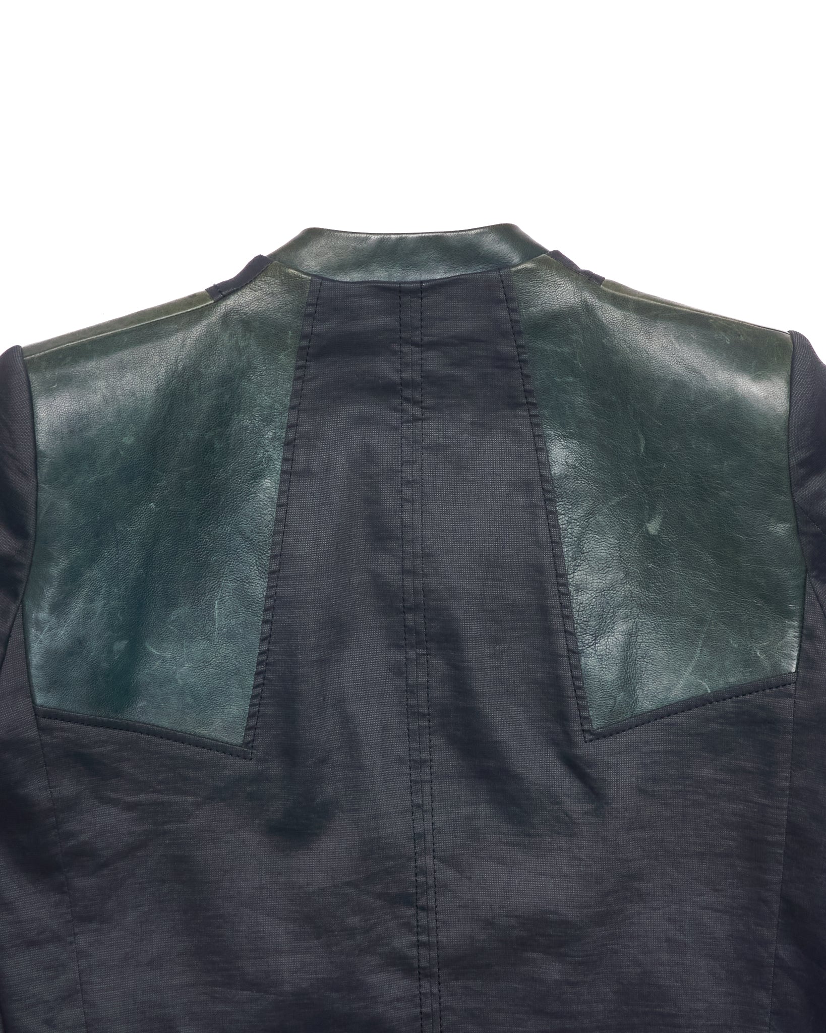 2010s Helmut Lang Leather Accent Panel Blazer