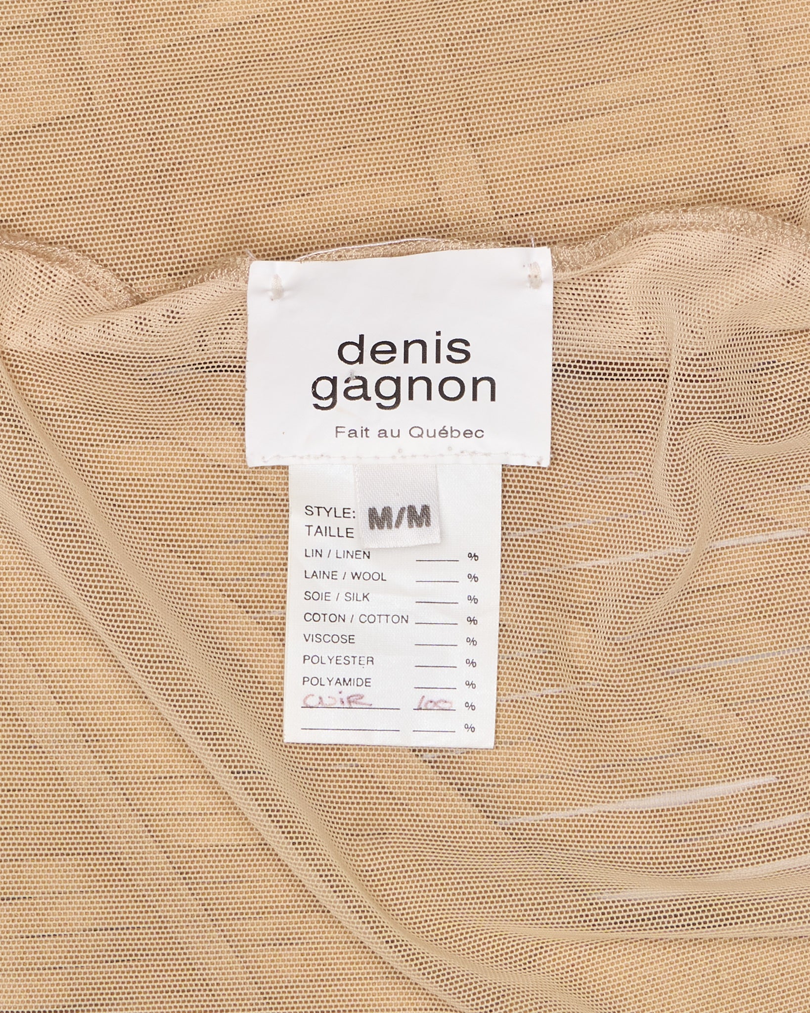 Denis Gagnon Lattice Leather Jacket