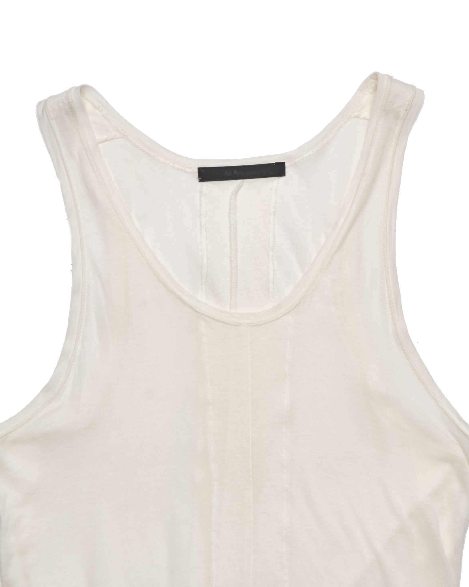 S/S15 MA_Julius Ivory Cotton Silk Jersey Longline Tank Top