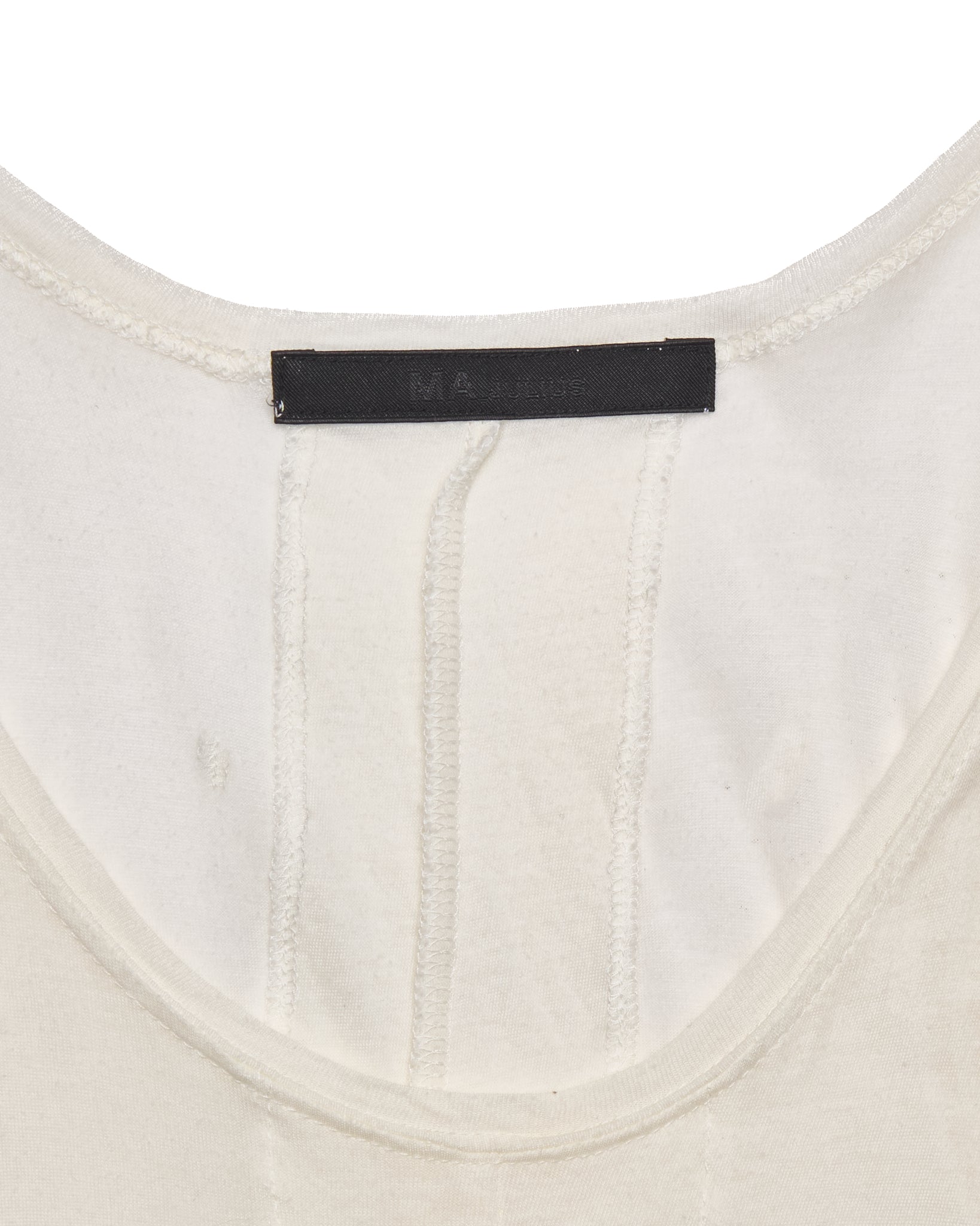 S/S15 MA_Julius Ivory Cotton Silk Jersey Longline Tank Top