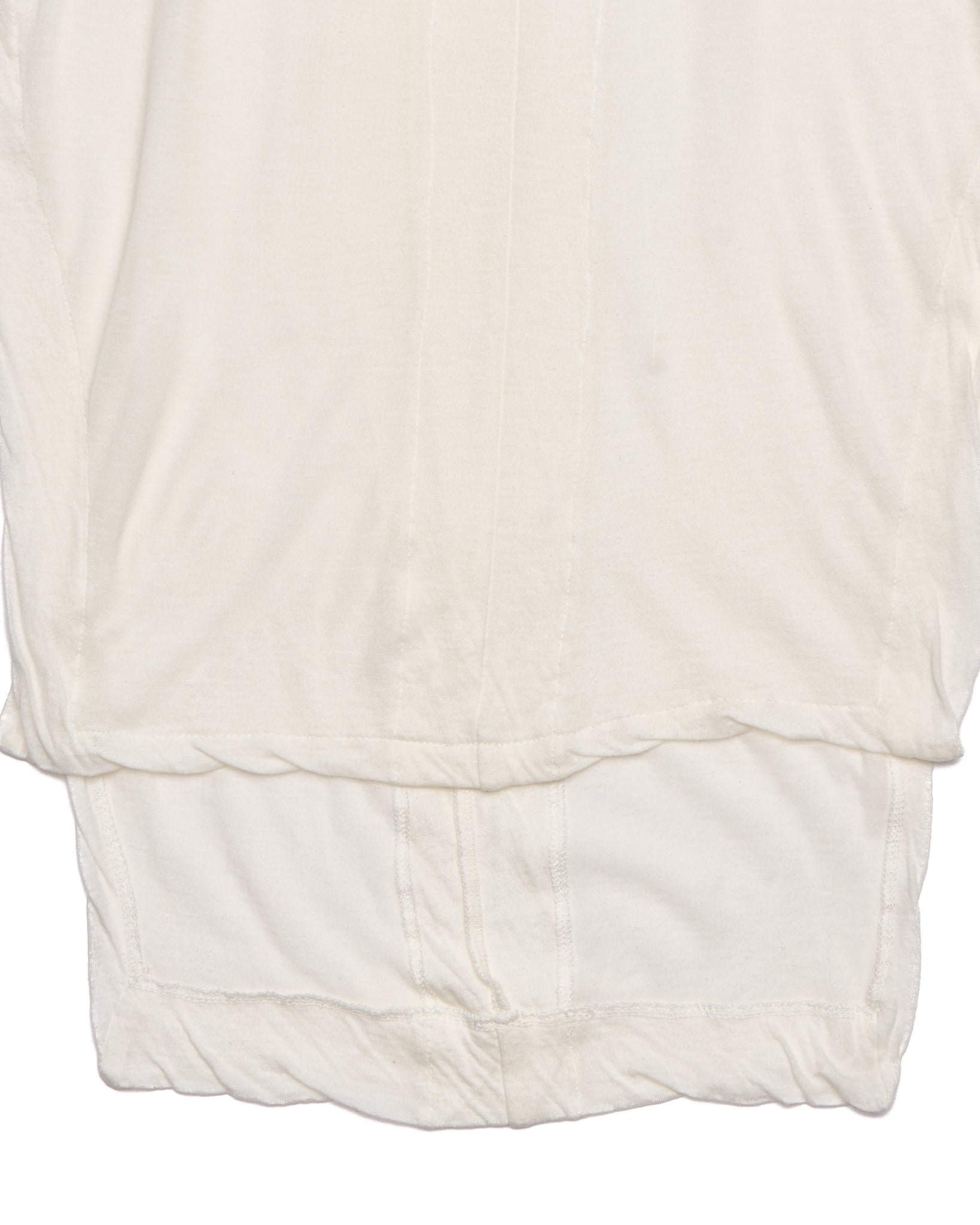 S/S15 MA_Julius Ivory Cotton Silk Jersey Longline Tank Top