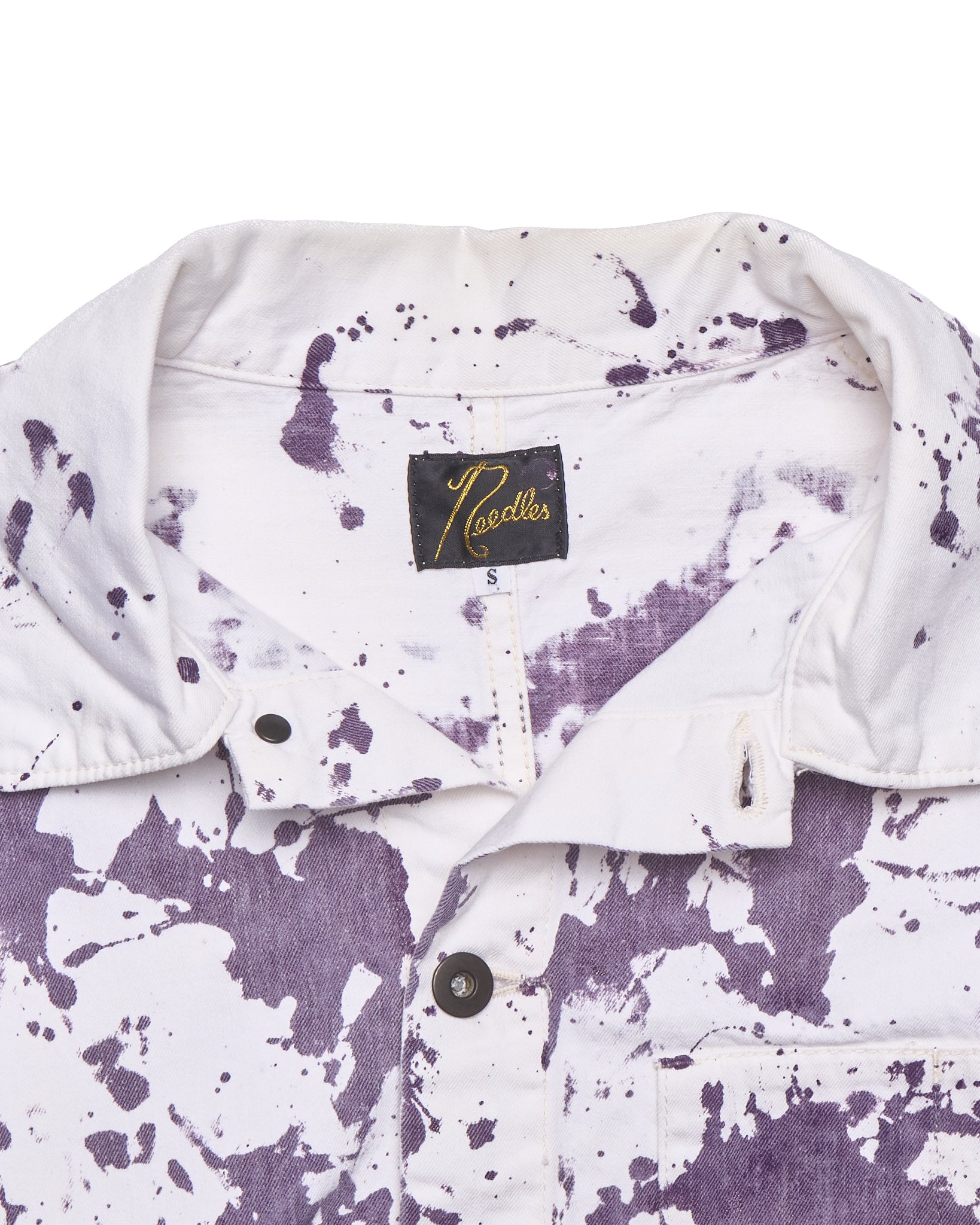 Needles D.N. White Paint Splatter Chore Coat