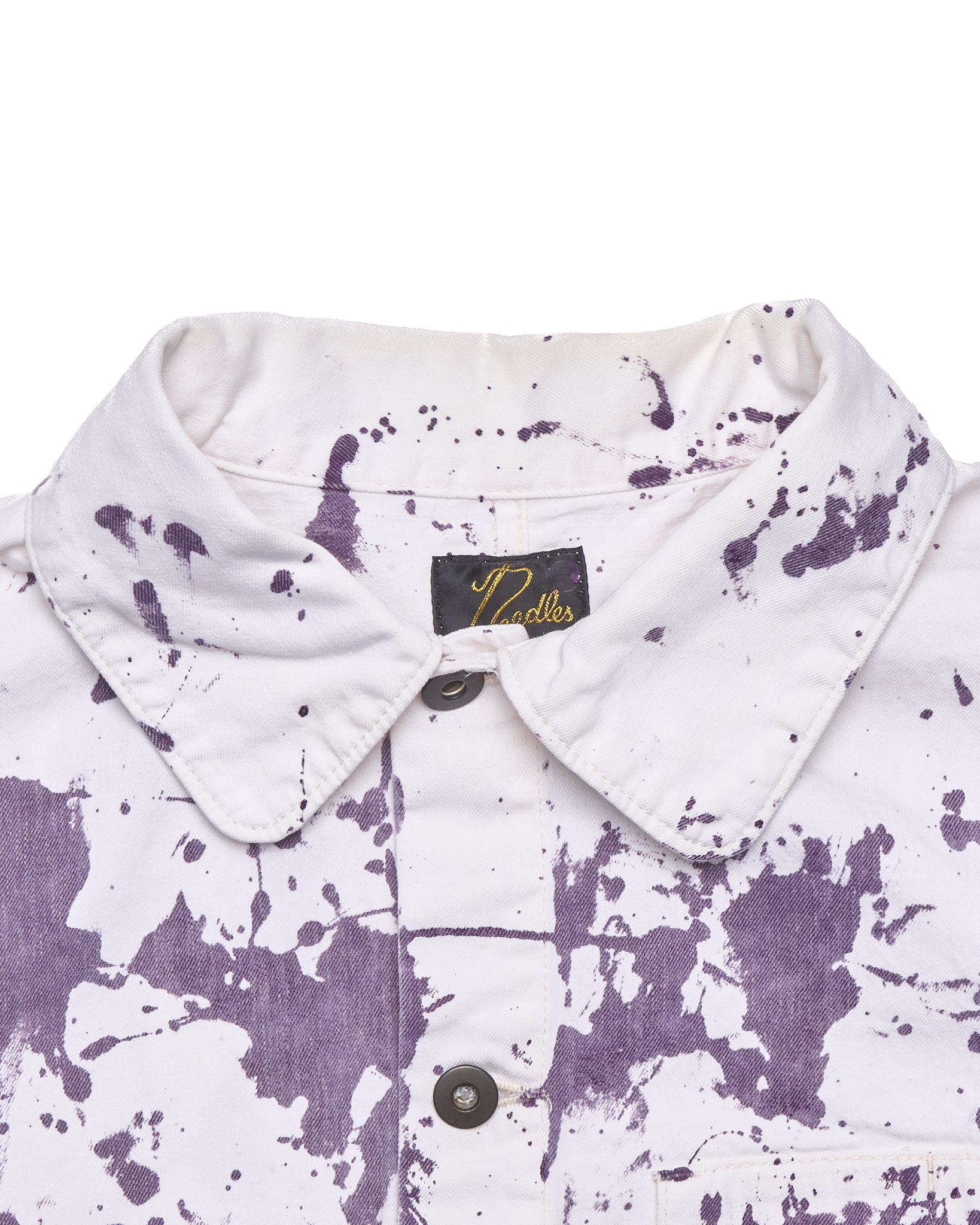 Needles D.N. White Paint Splatter Chore Coat