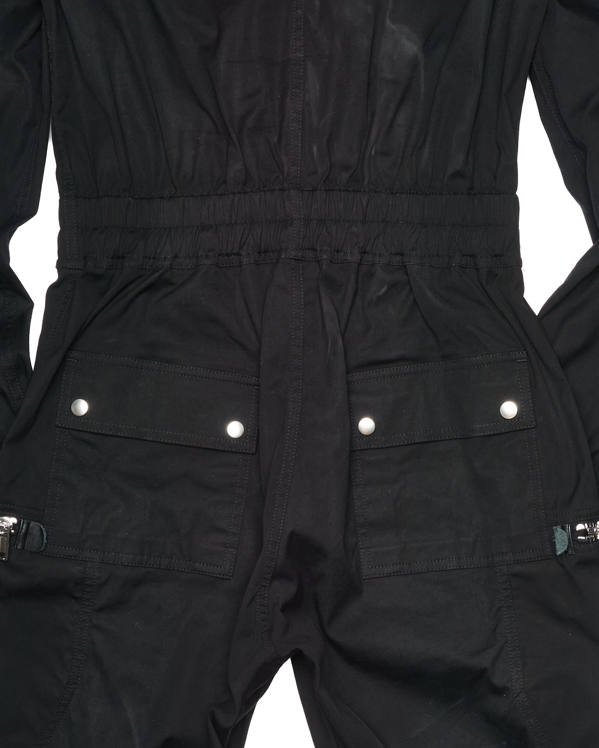 S/S23 Rick Owens "EDFU" Black Bauhaus Cargo Larry Flight Jumpsuit