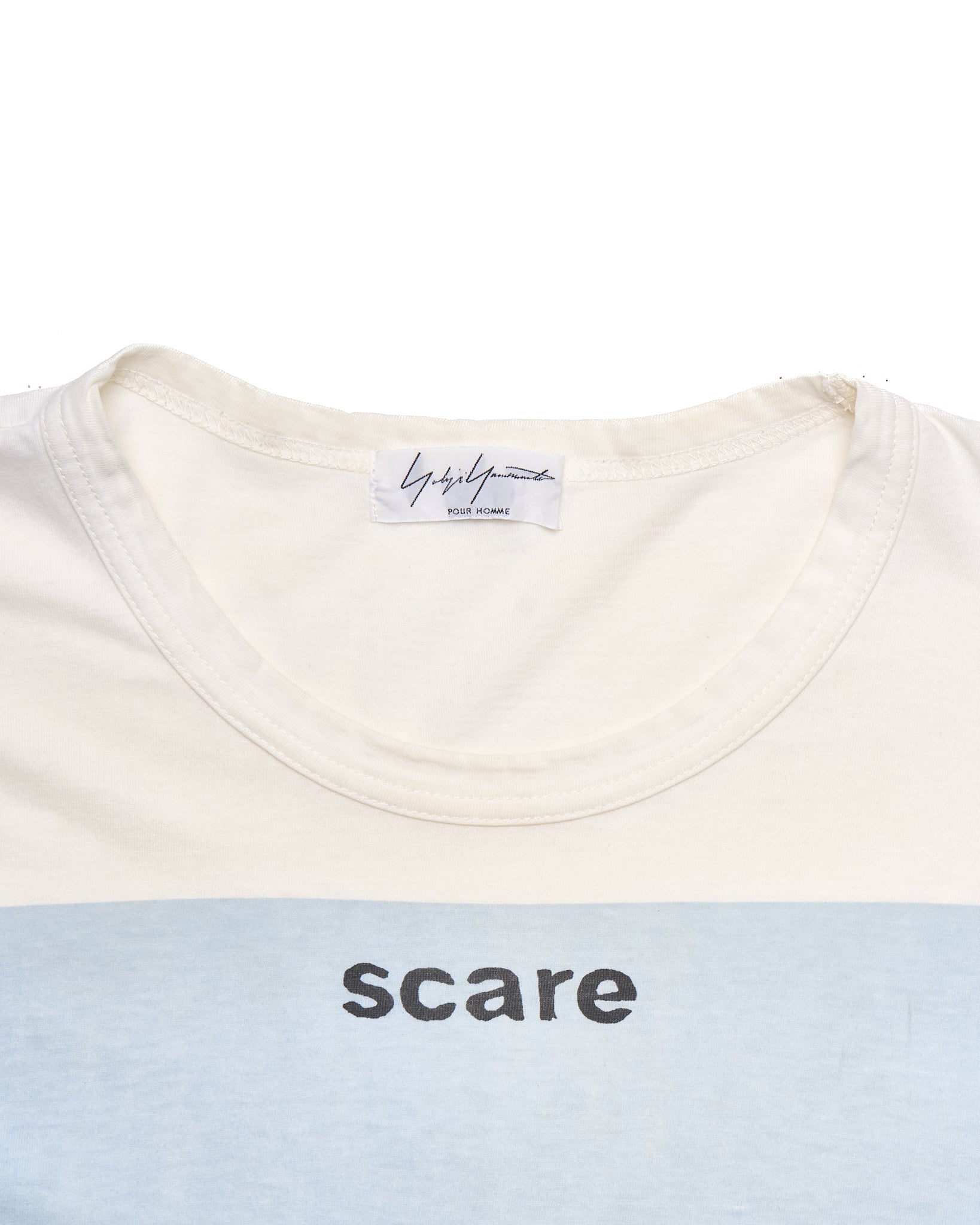 S/S14 Yohji Yamamoto Pour Homme Scare Poem White Tee Shirt