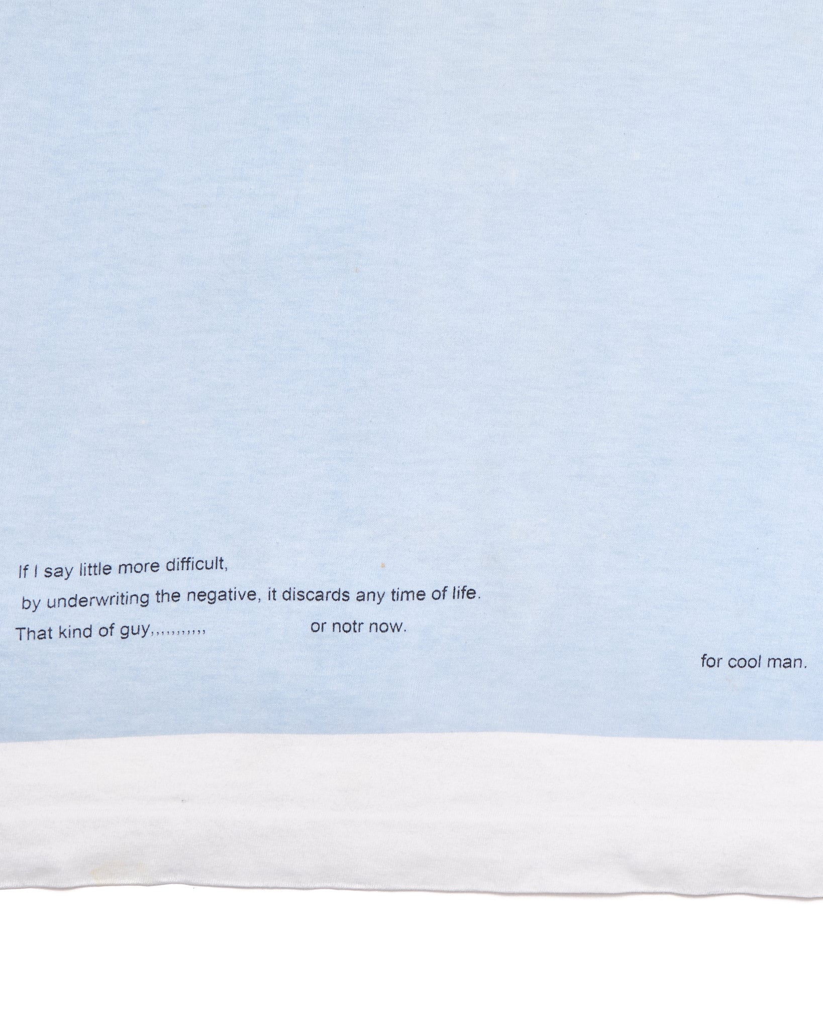 S/S14 Yohji Yamamoto Pour Homme Scare Poem White Tee Shirt