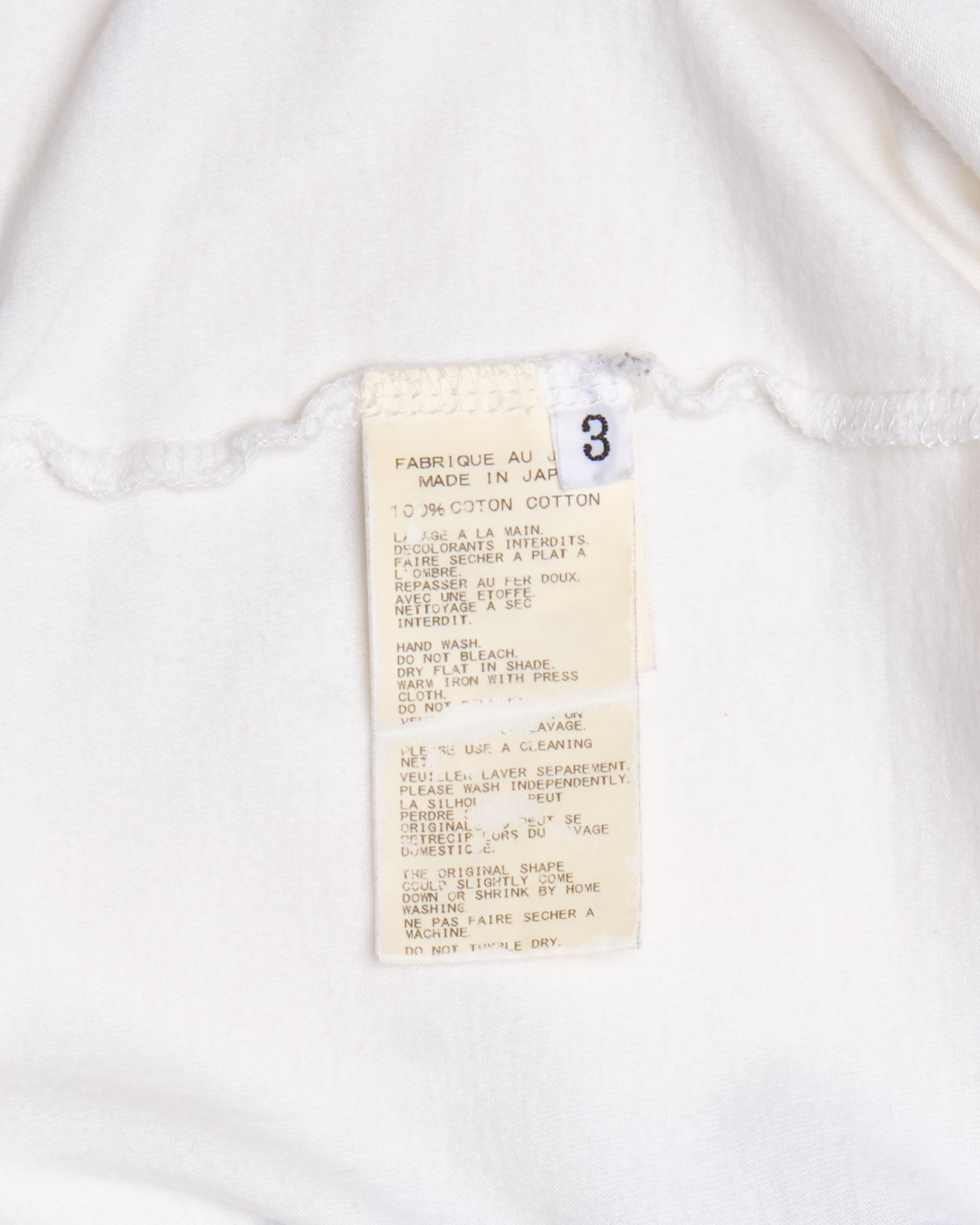 S/S14 Yohji Yamamoto Pour Homme Scare Poem White Tee Shirt