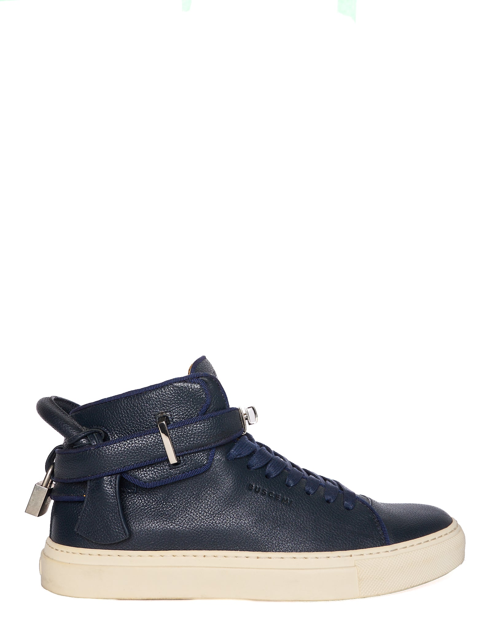Buscemi 100MM High-Top Navy Lock Sneaker