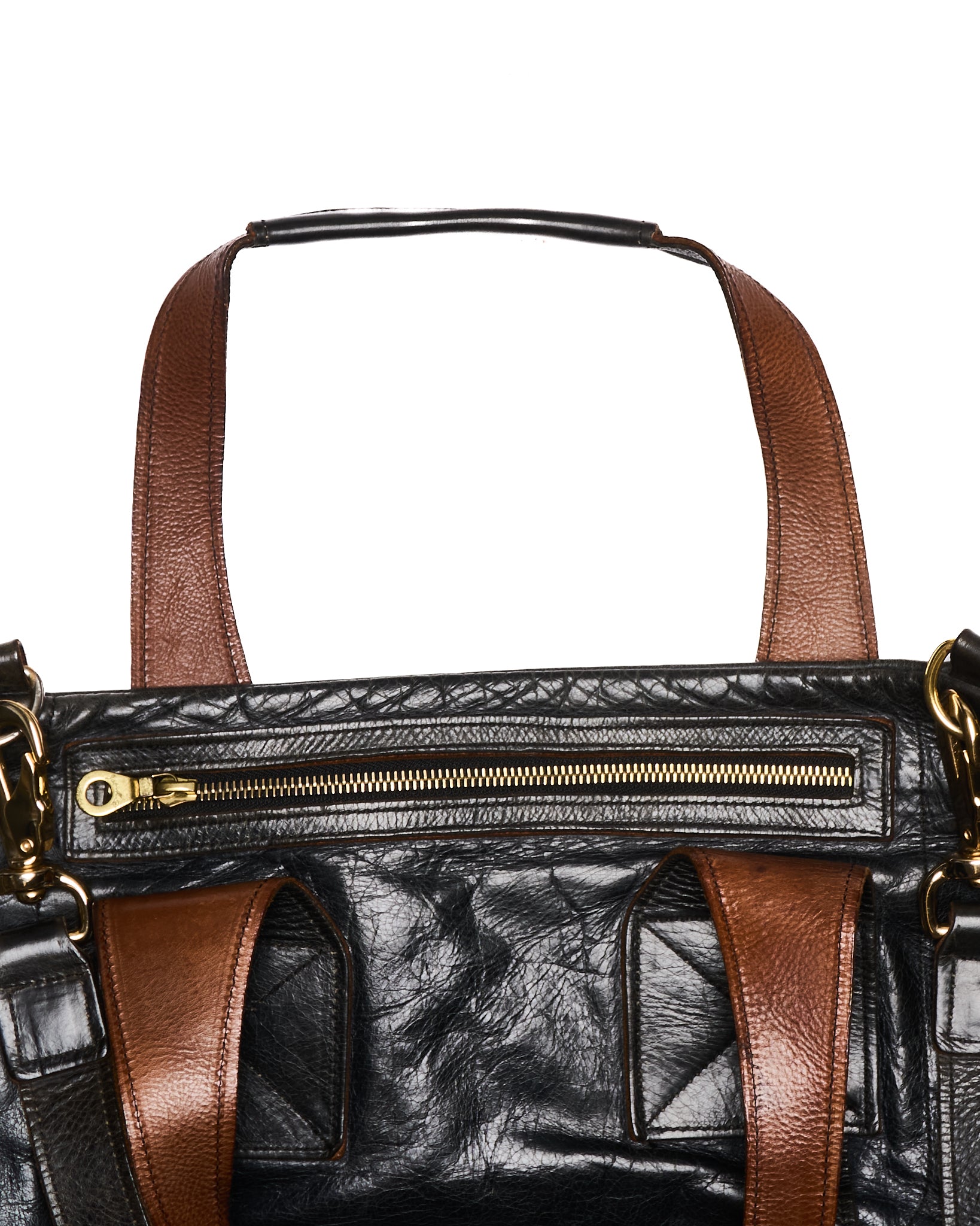 Early 00s Jas M.B Leather Messenger Bag