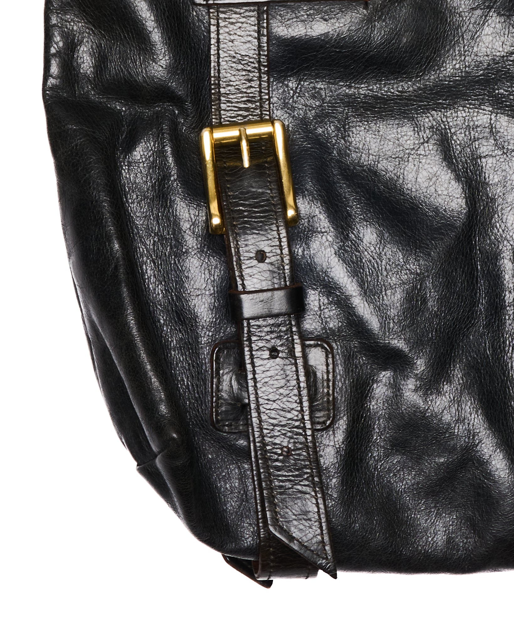 Early 00s Jas M.B Leather Messenger Bag