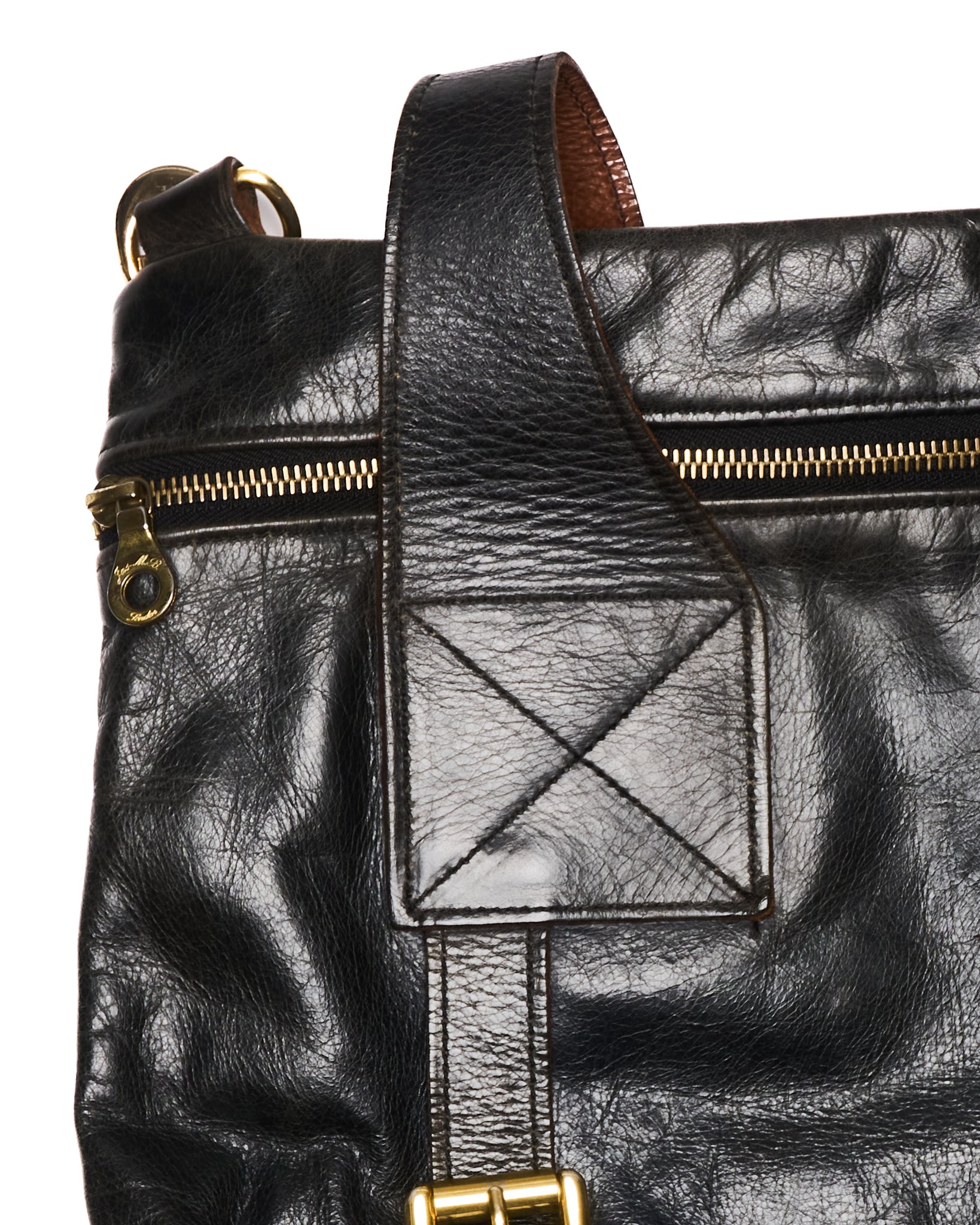 Early 00s Jas M.B Leather Messenger Bag