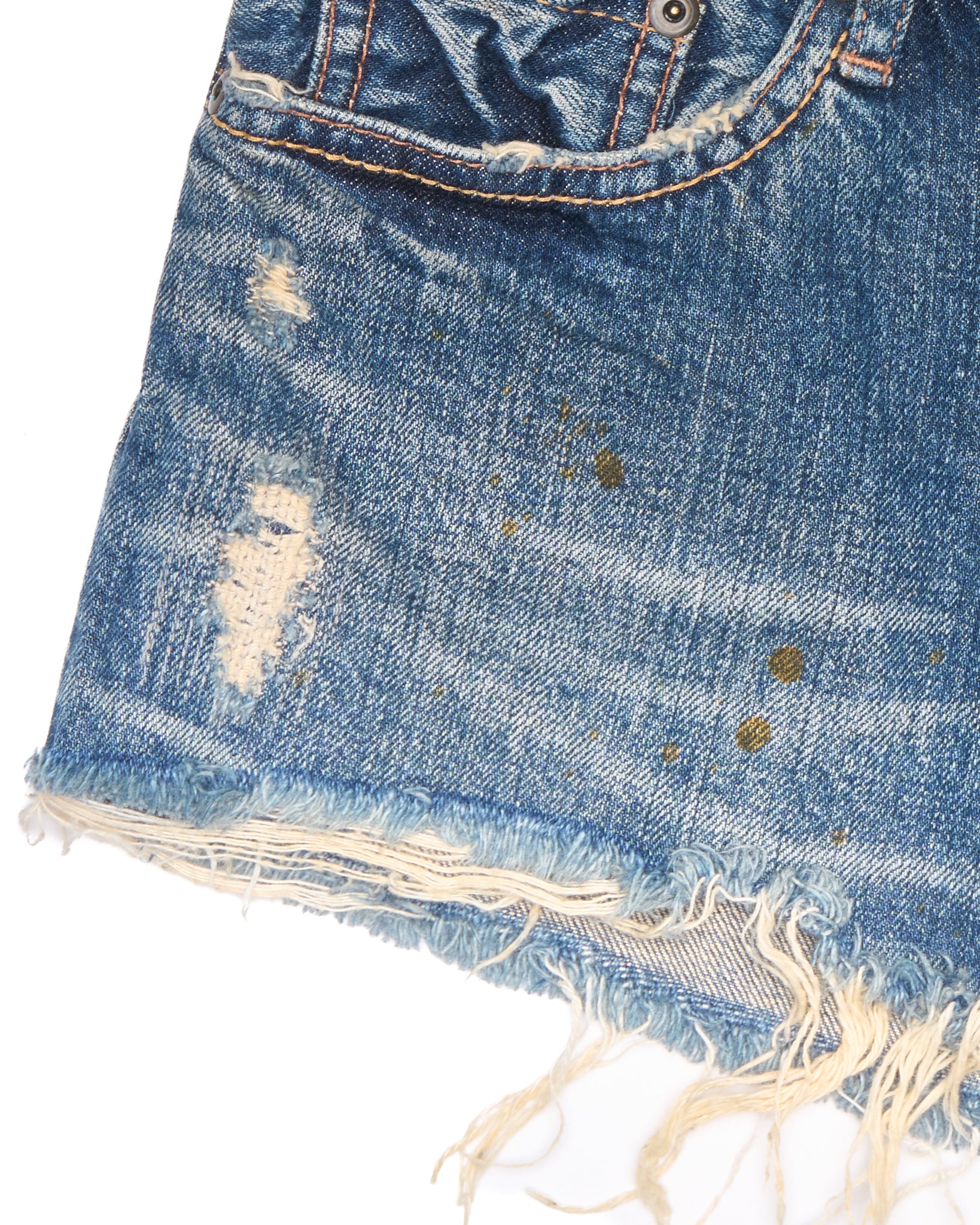 Early 00s GOA Mini Distressed Denim Shorts