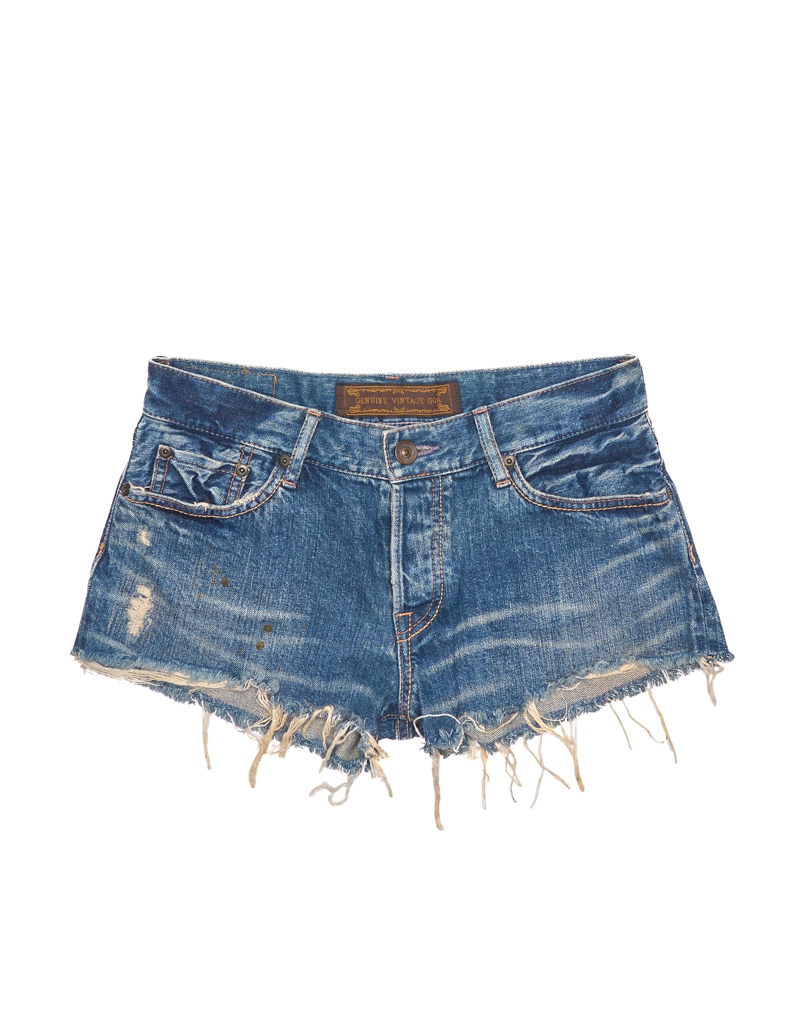 Early 00s GOA Mini Distressed Denim Shorts