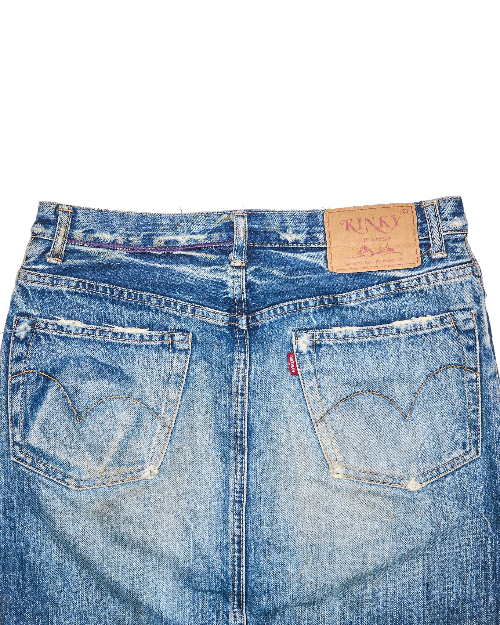 Hysteric Glamour ‘Kinky’ Reconstructed Studded Denim Skirt