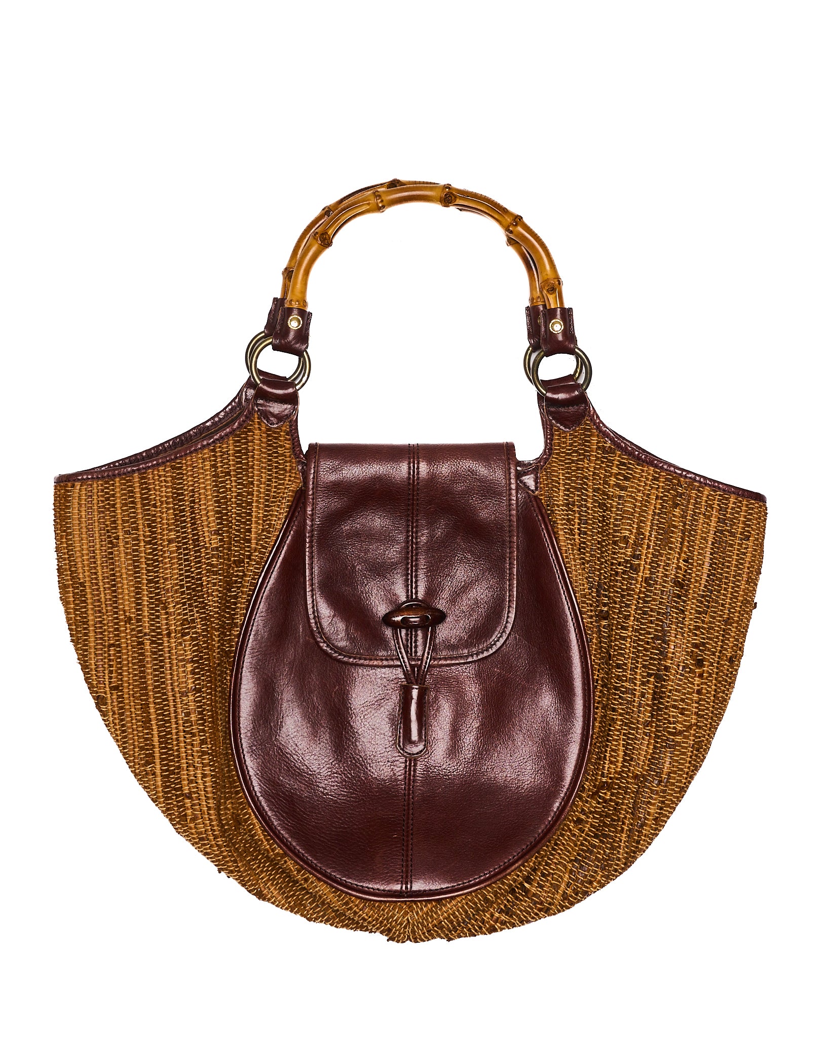 Early 00s SAN Hideaki Mihara Handwoven Leather Tote Bag