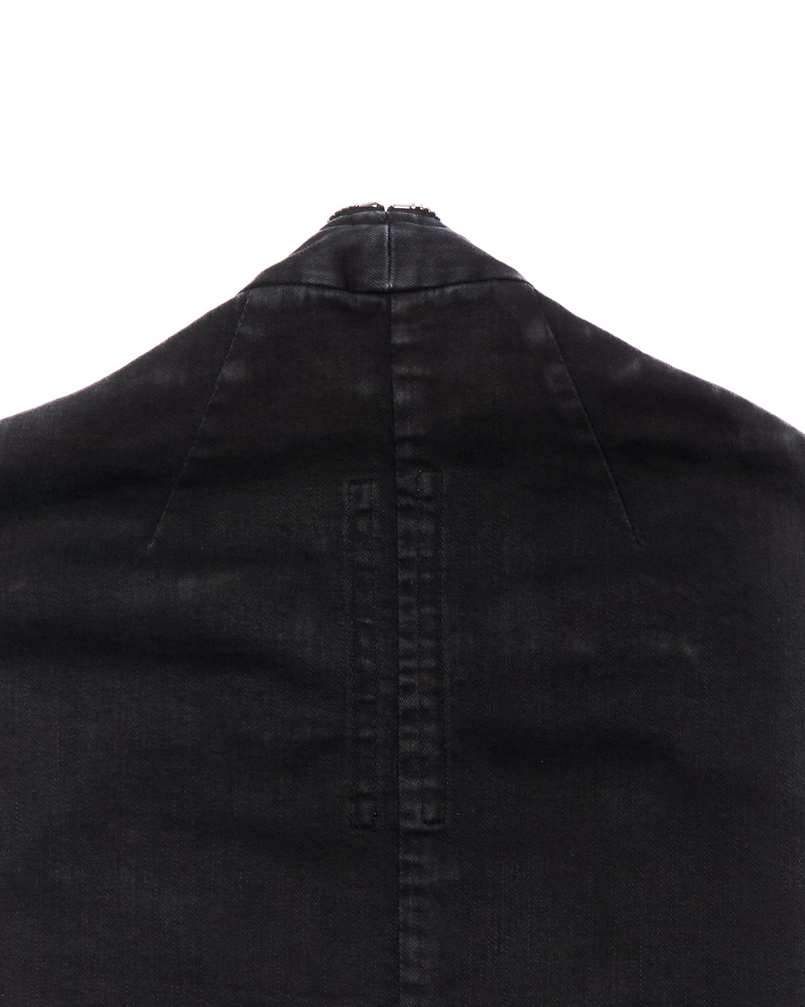 A/W19 Rick Owens "LARRY" Washed Black Cotton Cargo Flight Jumpsuit
