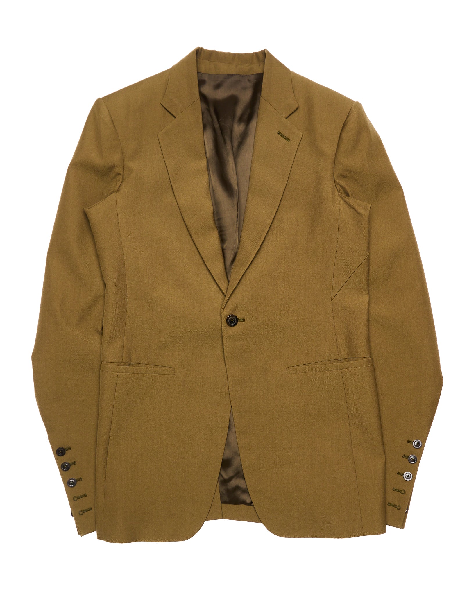 F/W17 Rick Owens "GLITTER" 'BEAN' Single Button Virgin Wool Blazer