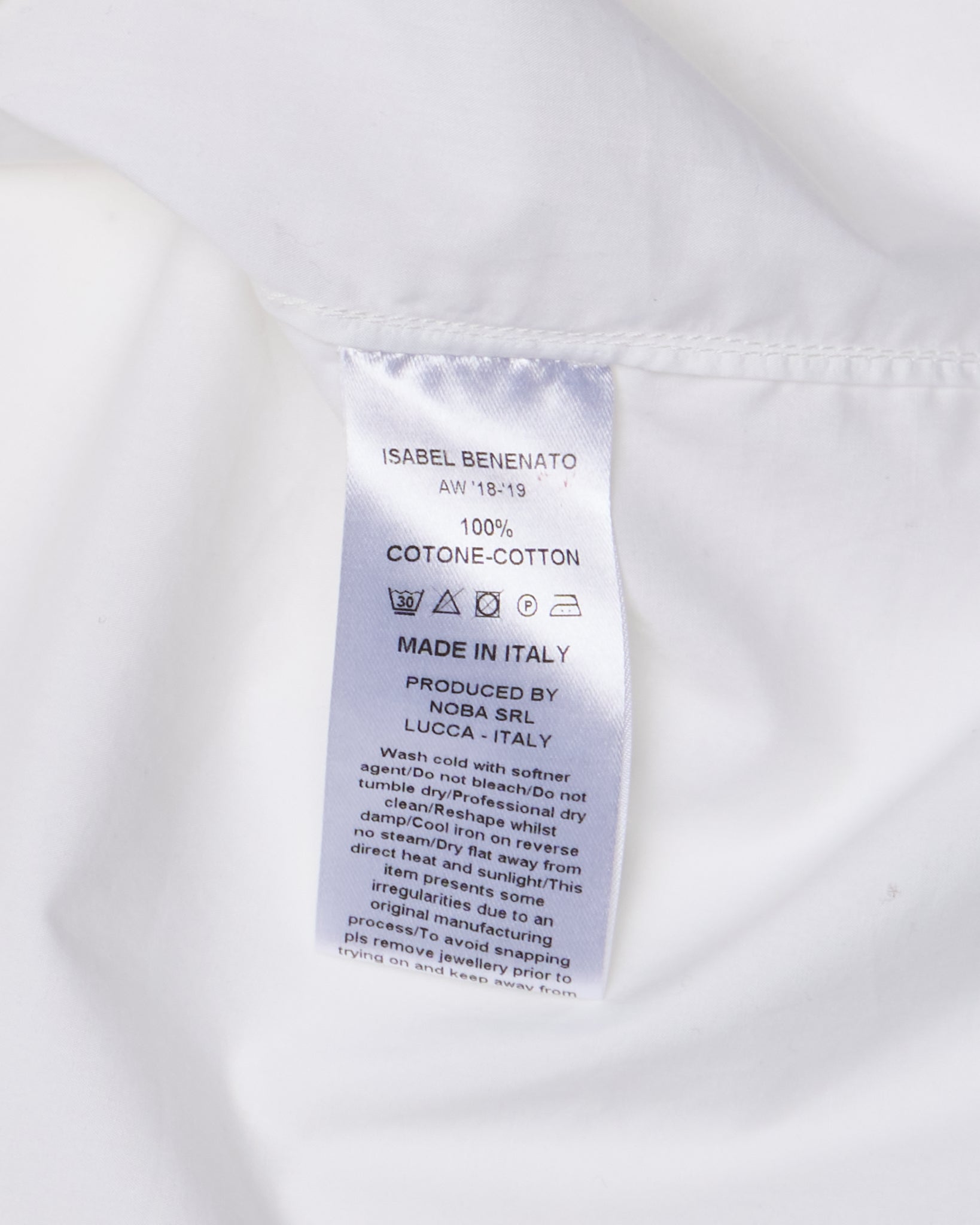 A/W18-19 ISABEL BENENATO "The Light of Dawn" Oversized Removable Collar Patch Pocket Shirt