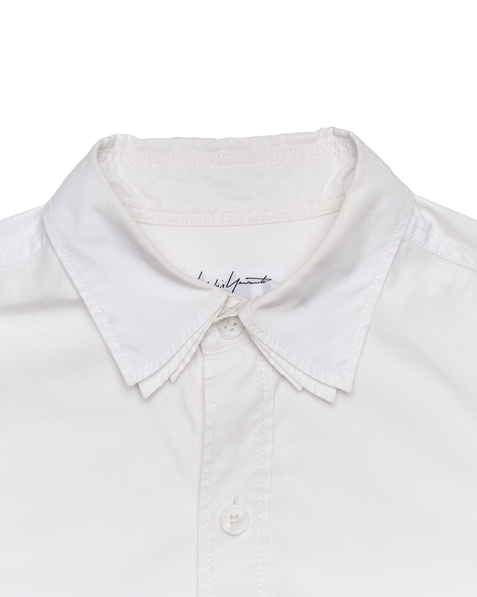 F/W18 Yohji Yamamoto POUR HOMME Oversized White Triple Collar Utility Shirt