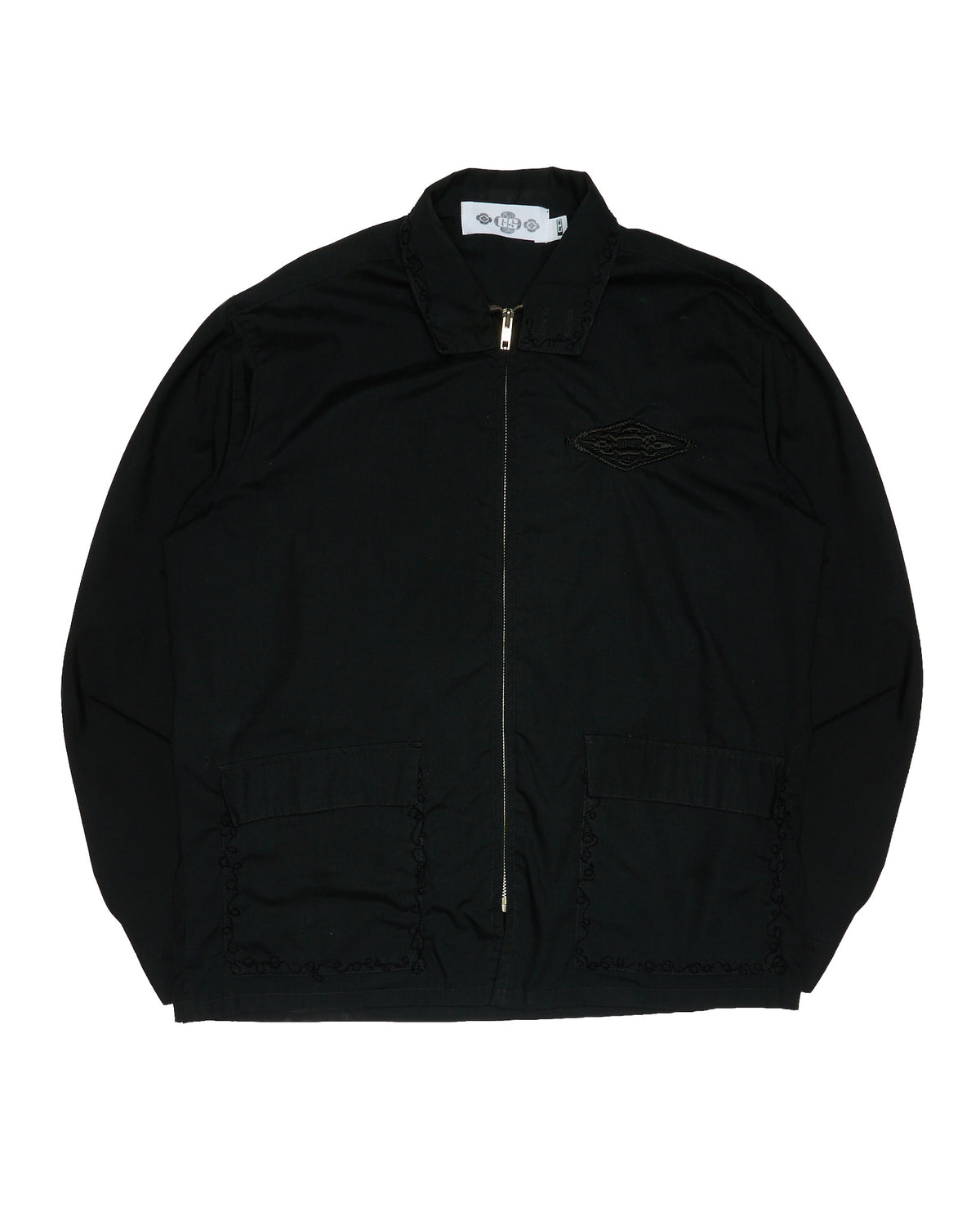 Garment Service x Denim Dealer x Knock Twice™ All Black Crest Jacket