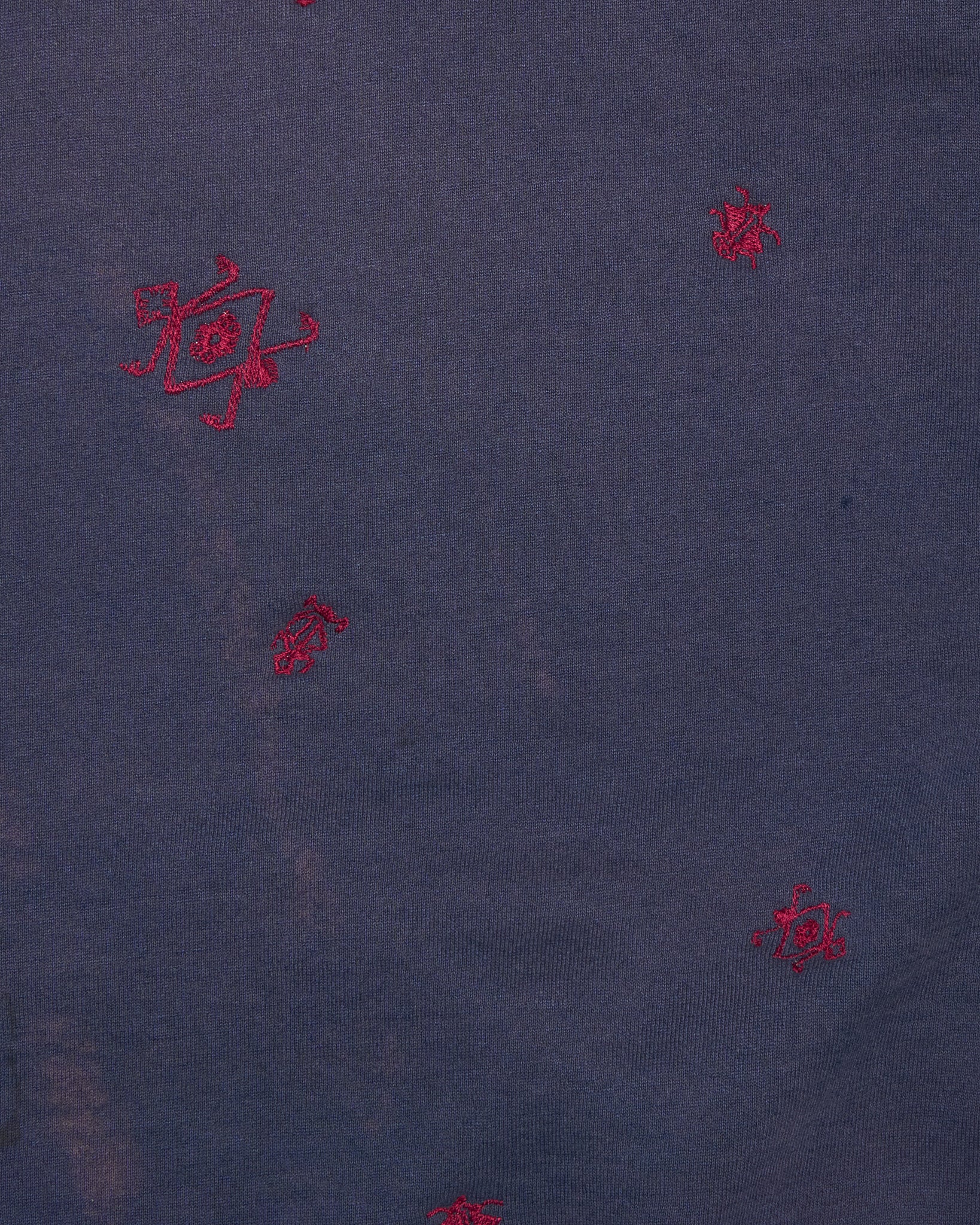 DenimDealer x Knock Twice™ GS Navy Thrashed Burgundy Crest Hoodie