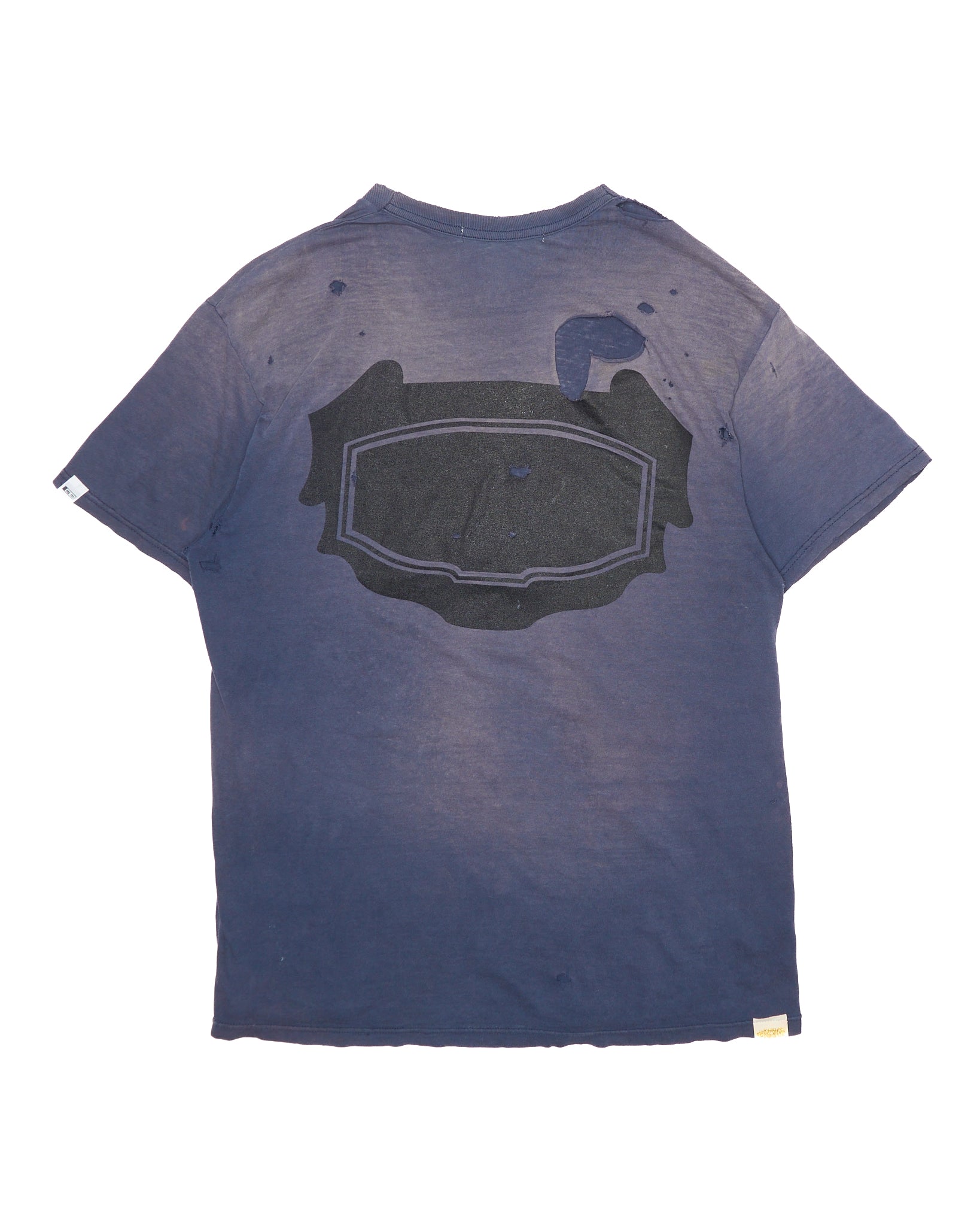 Denim Dealer x Knock Twice™ GS Thrashed Sunfaded Navy Crest Tee