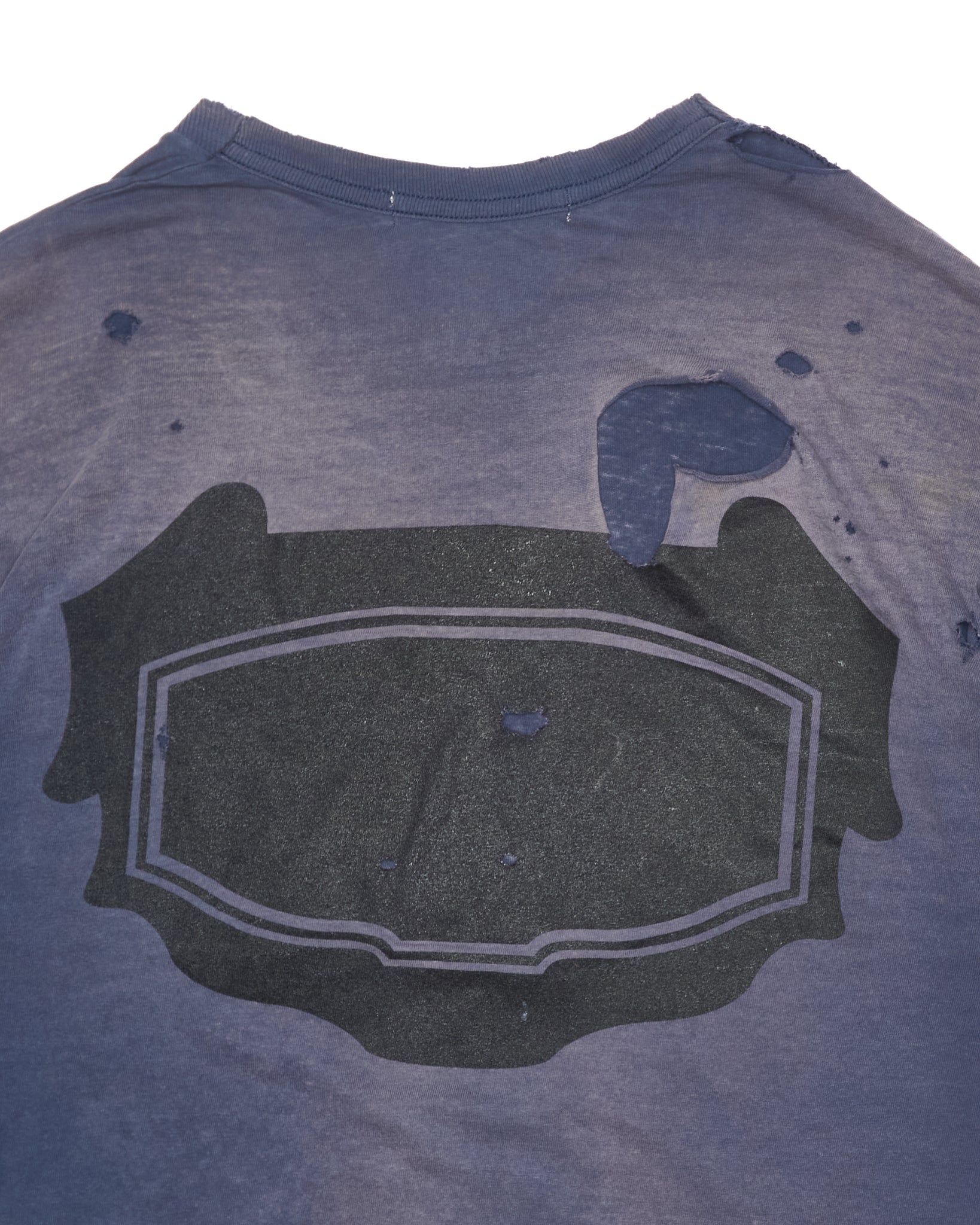 Denim Dealer x Knock Twice™ GS Thrashed Sunfaded Navy Crest Tee