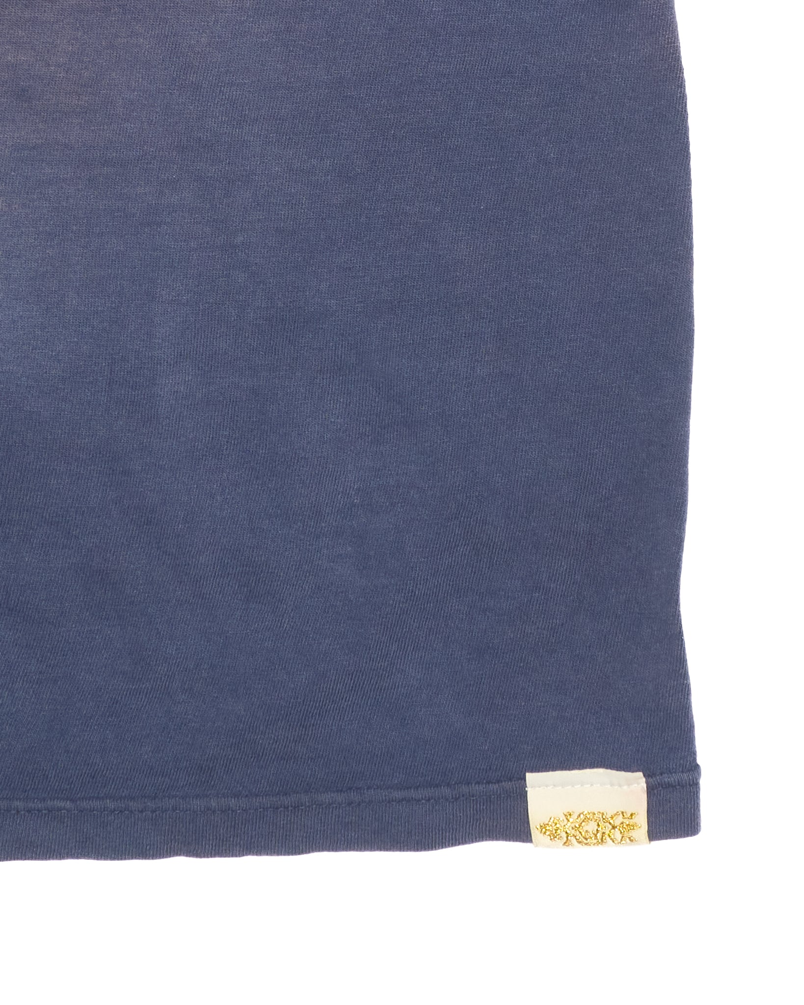 Denim Dealer x Knock Twice™ GS Thrashed Sunfaded Navy Crest Tee