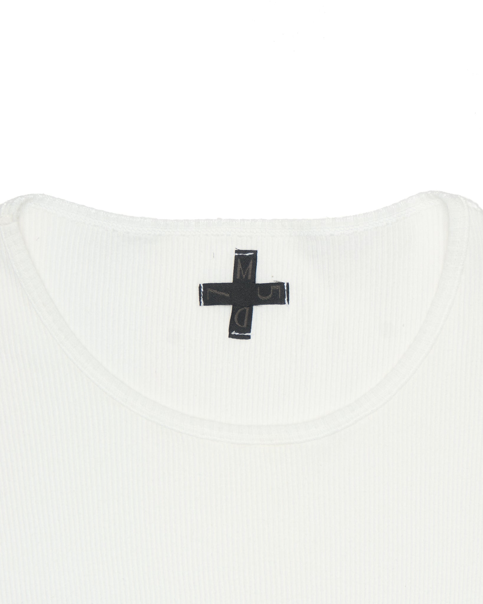 MD75 Ribbed Cotton Short Sleeve Elongated Tee