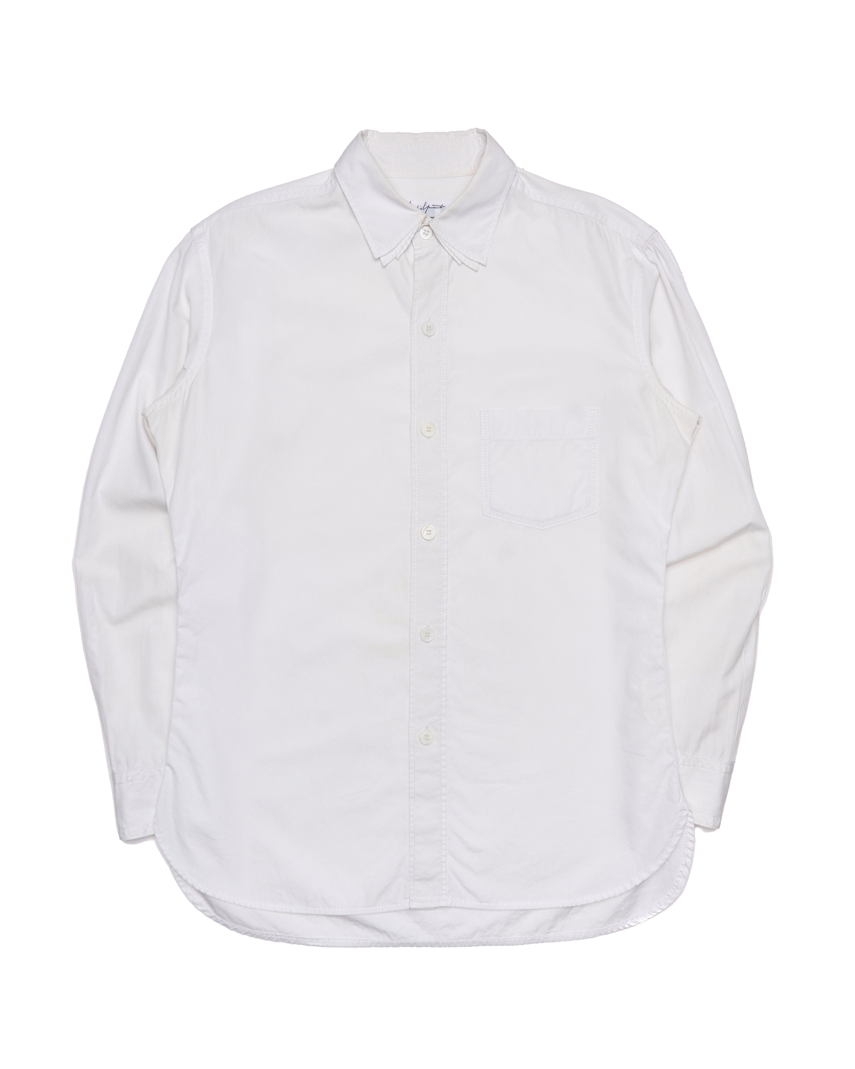 F/W18 Yohji Yamamoto POUR HOMME Oversized White Triple Collar Utility Shirt