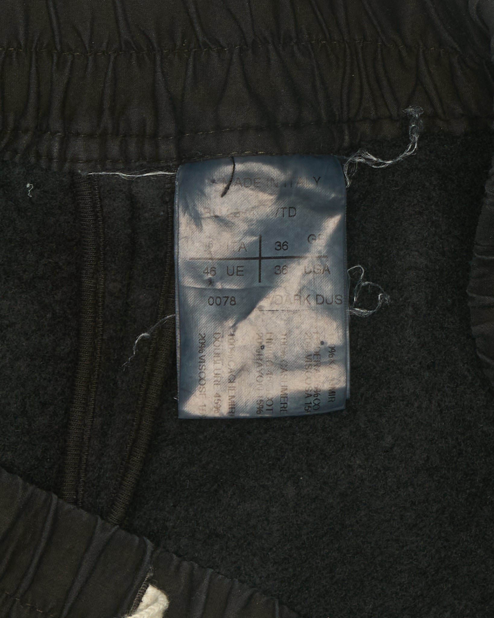 Rick Owens AW11 "LIMO" DARK DUST Cashmere Drop-crotch Pod Shorts