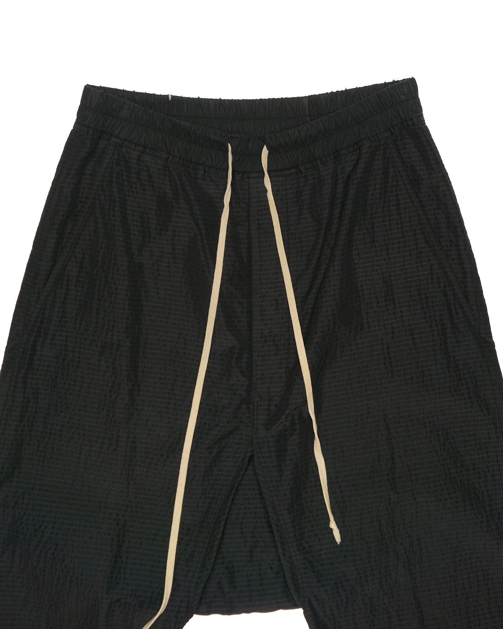 Rick Owens SS19 "BABEL" Striped Seersucker Drop-Crotch Carpis