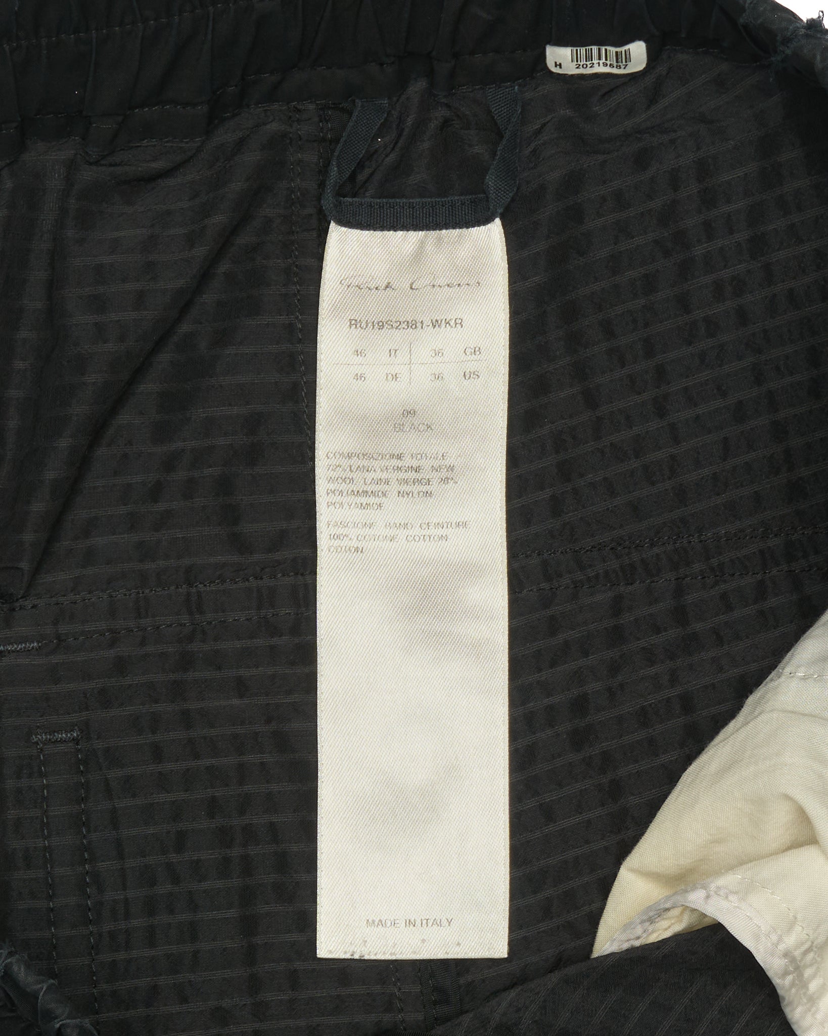 Rick Owens SS19 "BABEL" Striped Seersucker Drop-Crotch Carpis