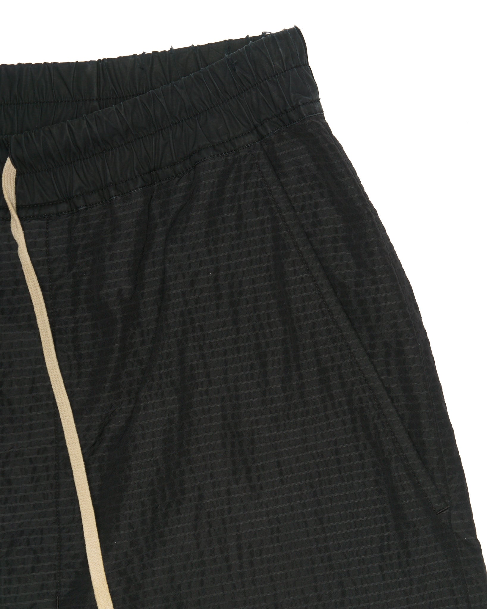 Rick Owens SS19 "BABEL" Striped Seersucker Drop-Crotch Carpis