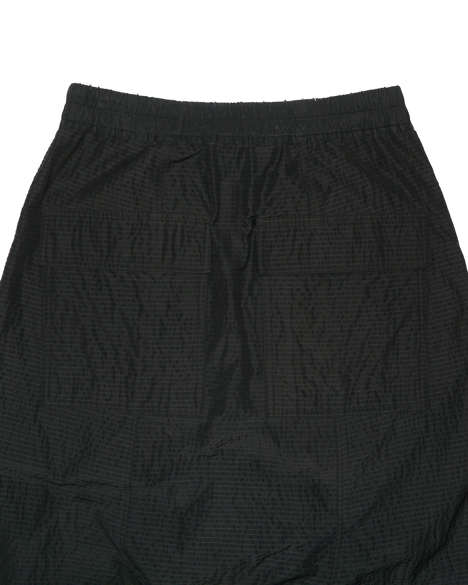 Rick Owens SS19 "BABEL" Striped Seersucker Drop-Crotch Carpis