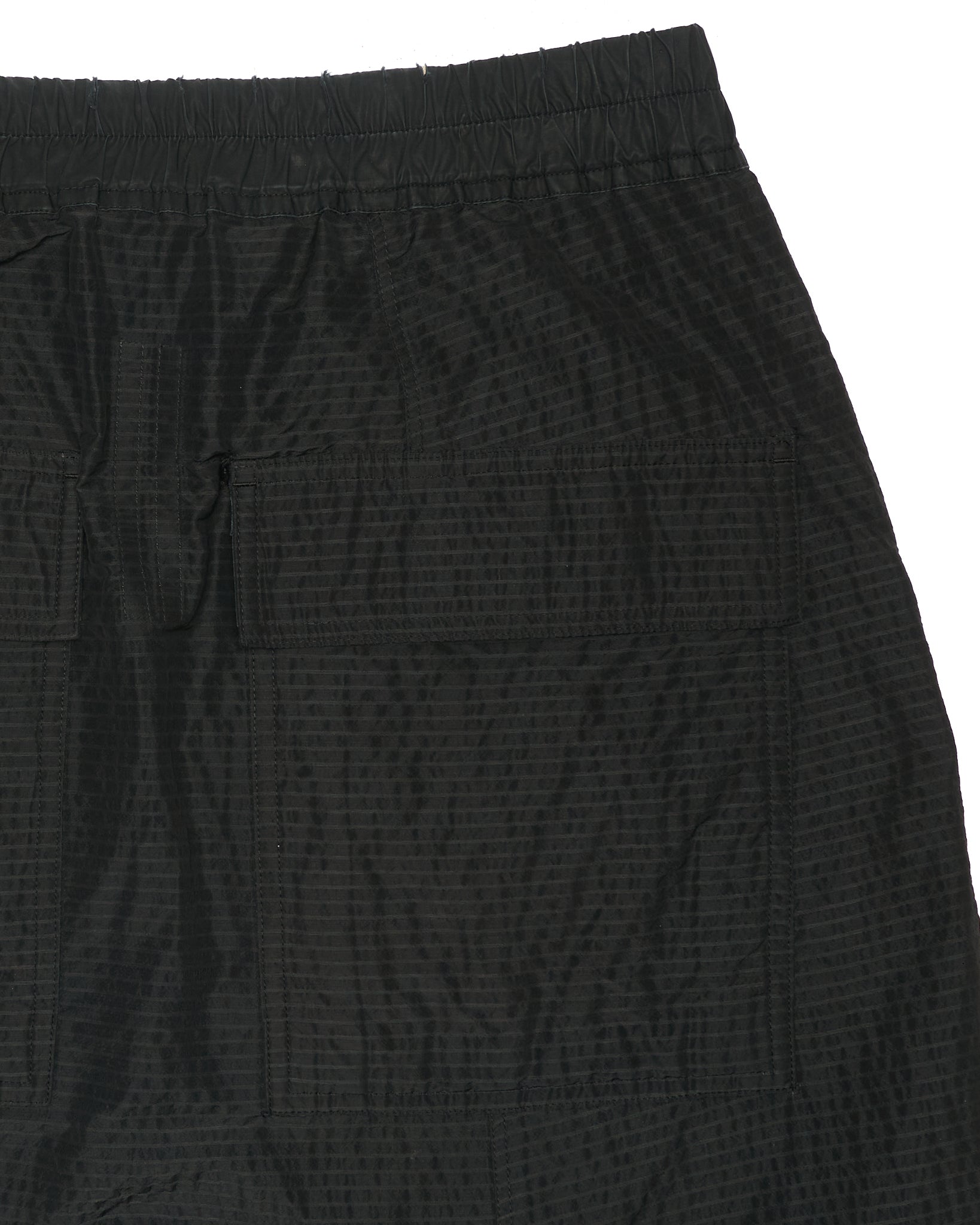 Rick Owens SS19 "BABEL" Striped Seersucker Drop-Crotch Carpis