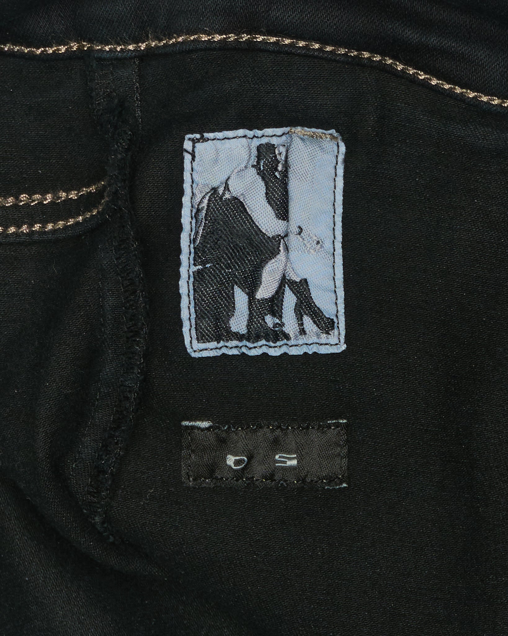 Rick Owens DRKSHDW AW16 "MASTODON" BLACK MATTE Waxed Gladiator Kilt Layer Denim