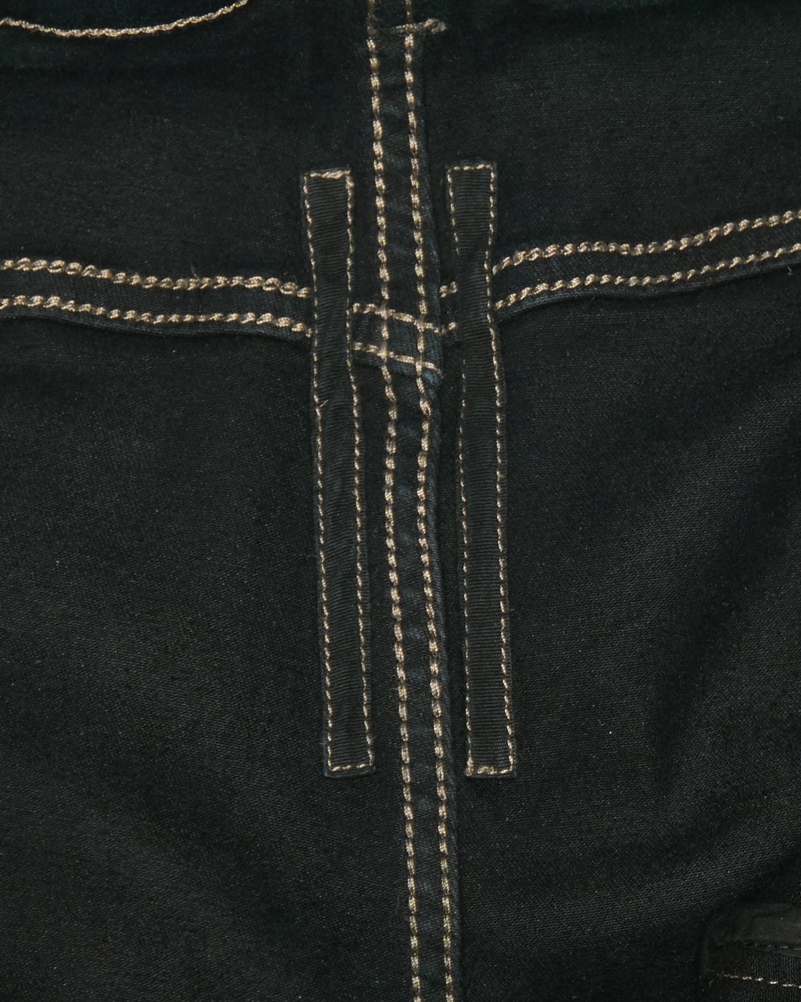 Rick Owens DRKSHDW AW16 "MASTODON" BLACK MATTE Waxed Gladiator Kilt Layer Denim