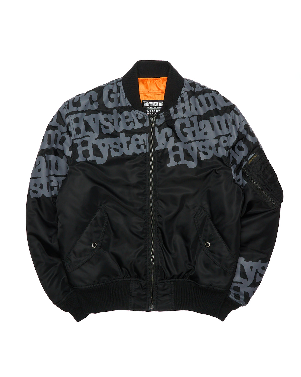 Hysteric Glamour "Type Logo" Air Force Nylon MA-1 Bomber Jacket