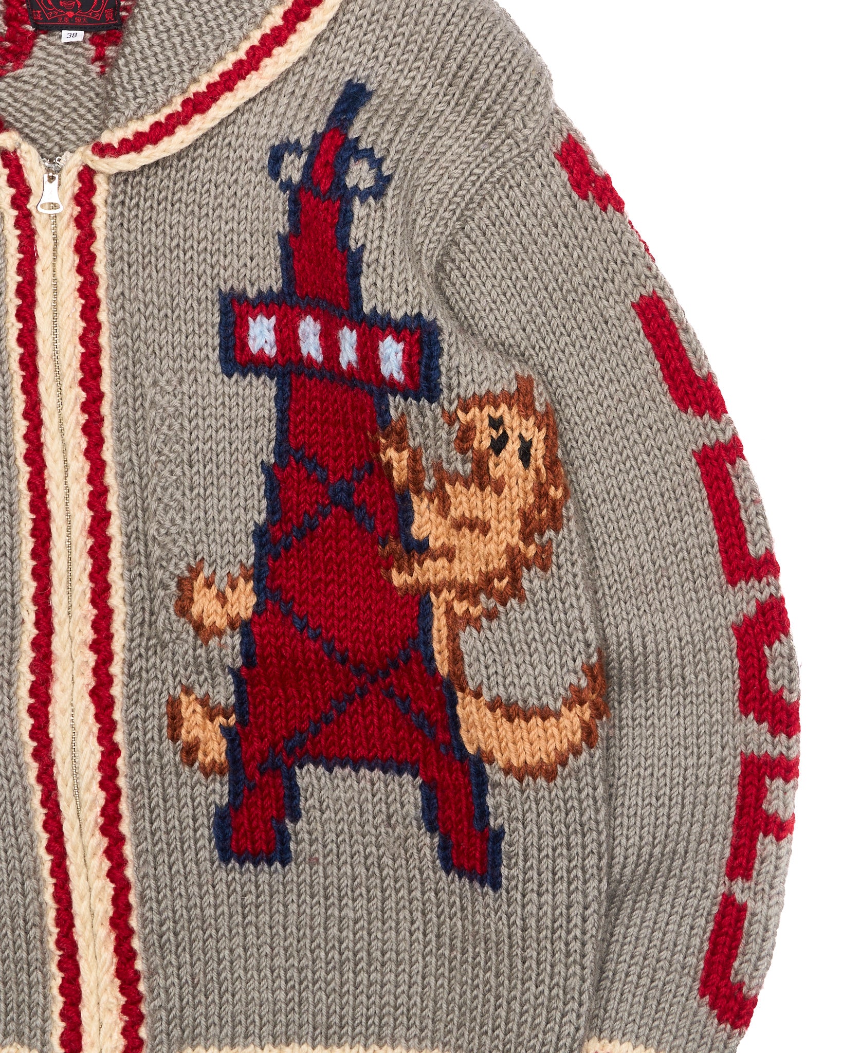 Early 00s EVISU “Goalla” Cowichan Sweater