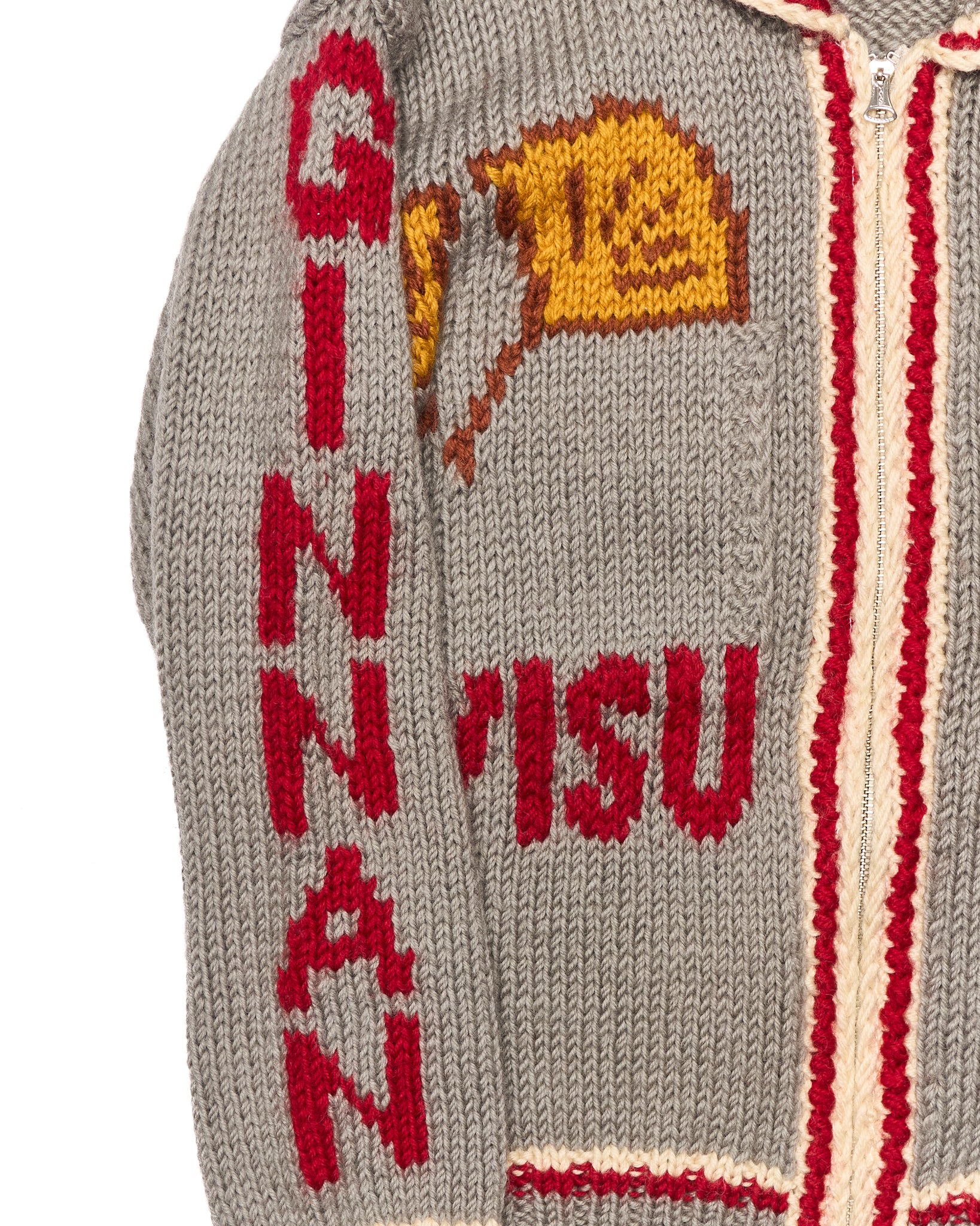 Early 00s EVISU “Goalla” Cowichan Sweater