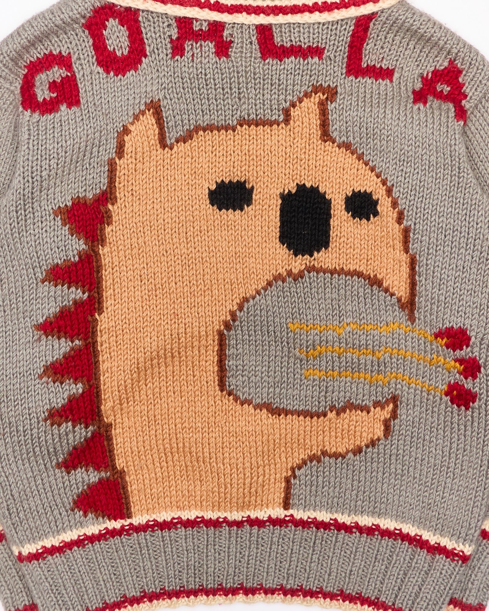 Early 00s EVISU “Goalla” Cowichan Sweater