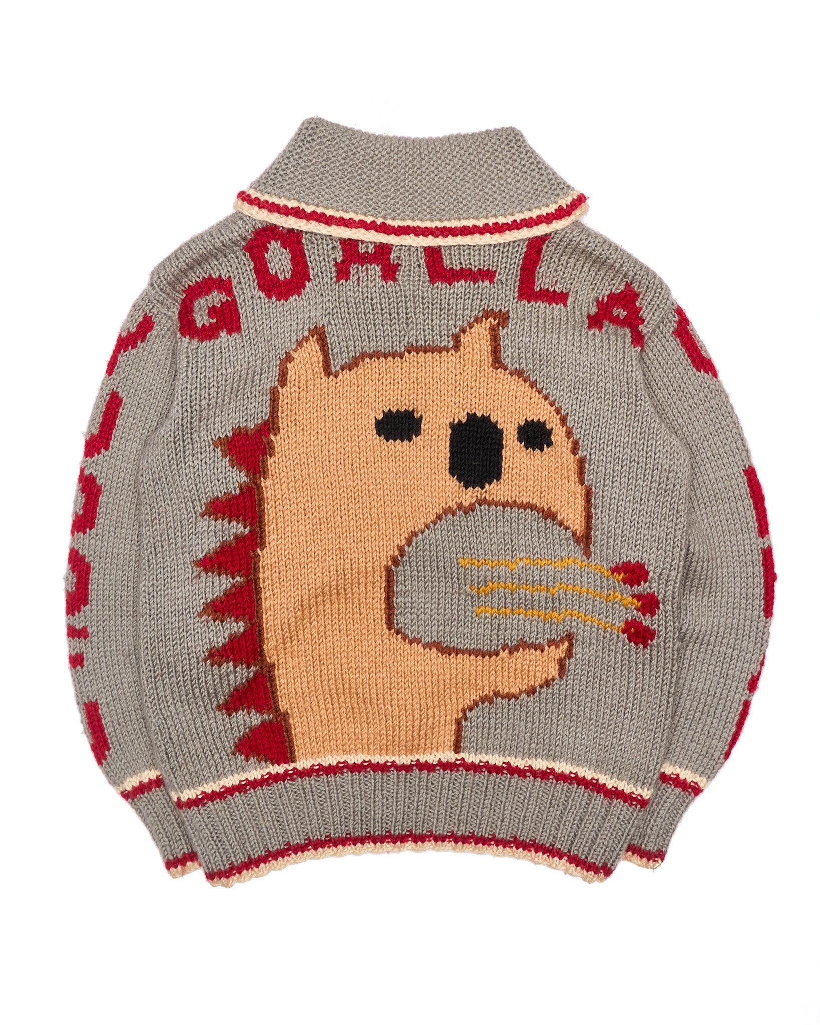 Early 00s EVISU “Goalla” Cowichan Sweater