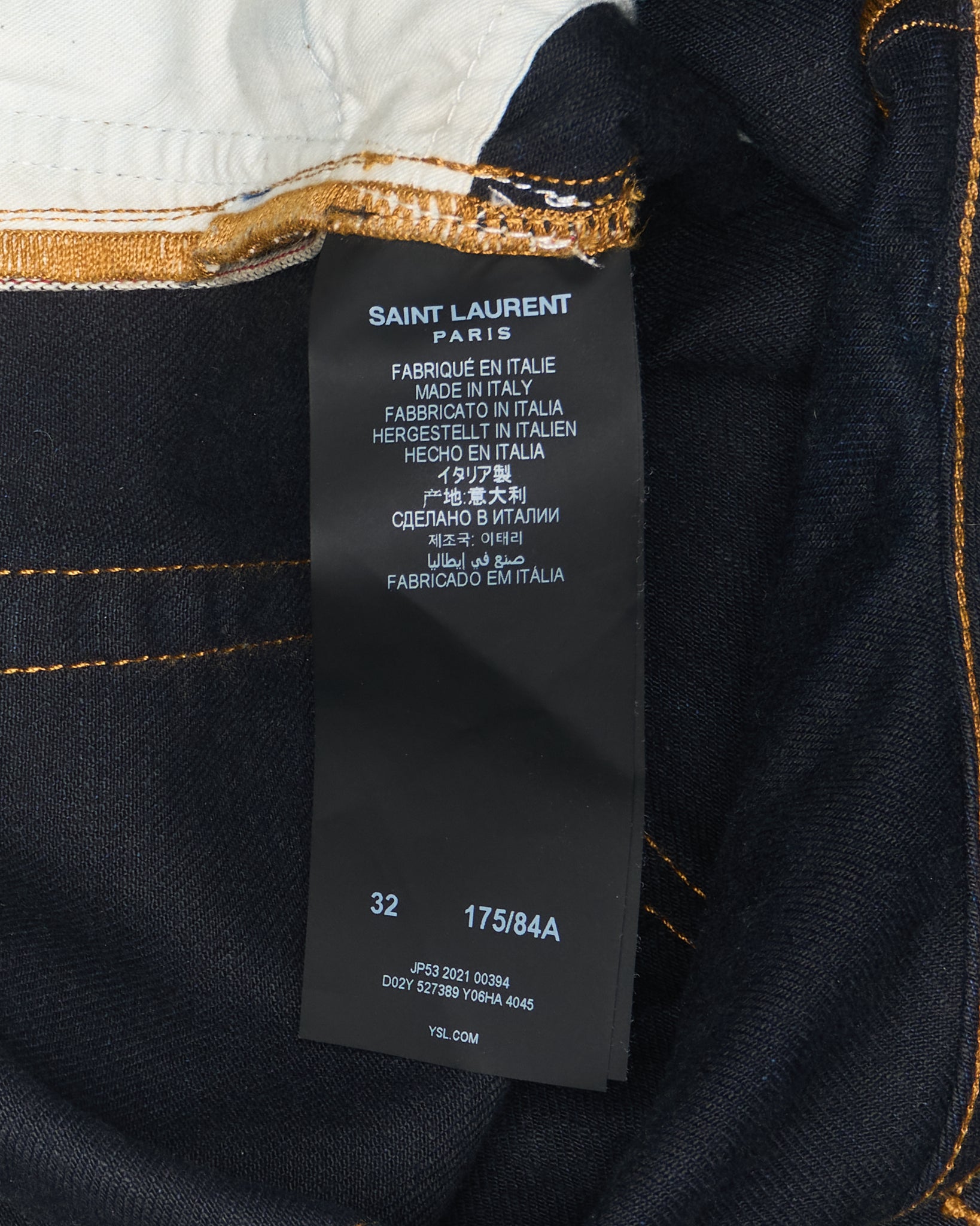 S/S21 Saint Laurent Paris D02 Dark Blue Skinny Fit Jeans