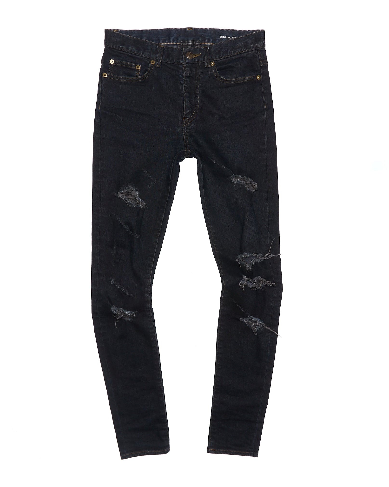 F/W15 Saint Laurent Paris by Hedi Slimane D05 Dark Wash Crash Denim