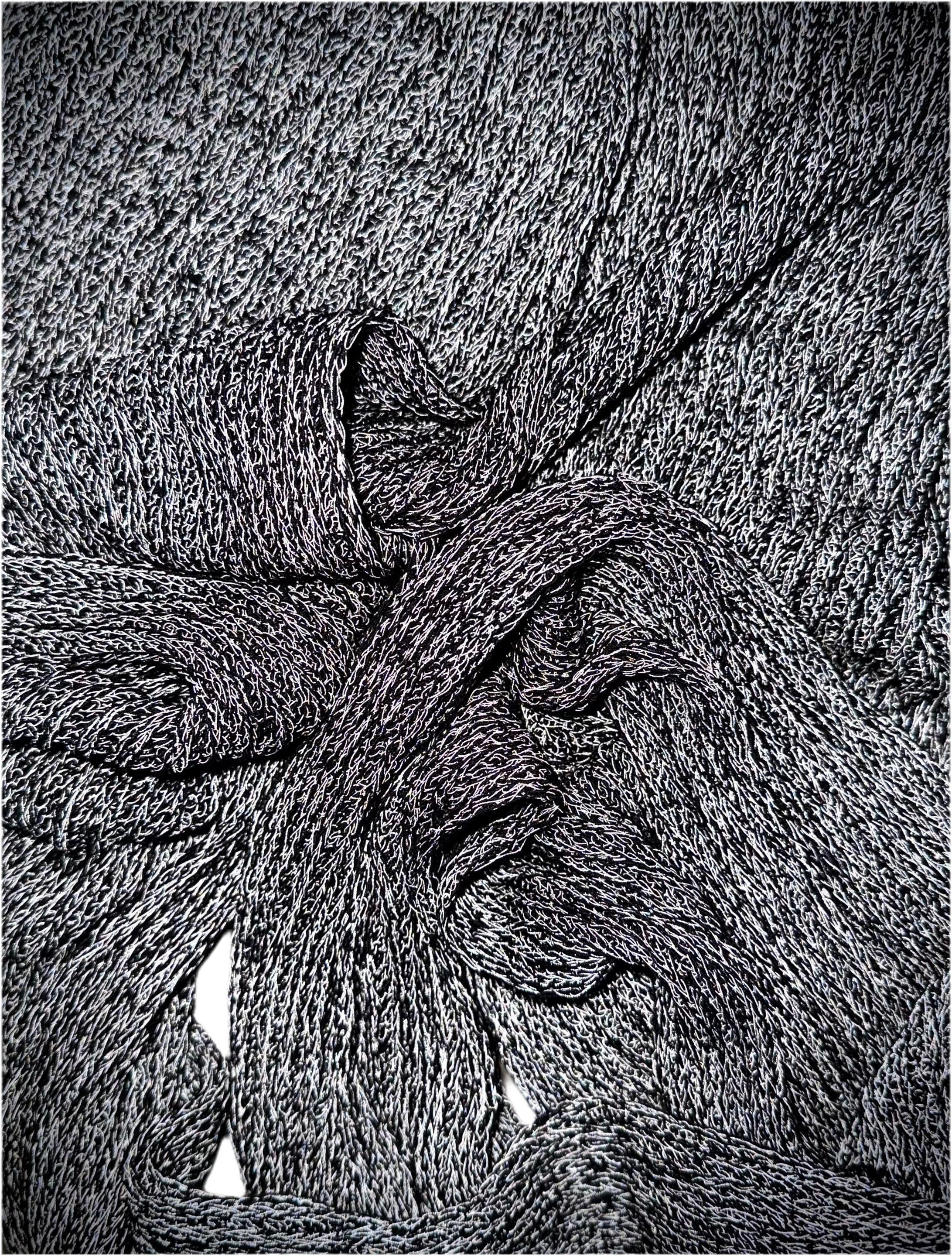 DEEPTI Collection °022-°023 Lux ‘K-185’ Reflective Hand-knitted Scarf