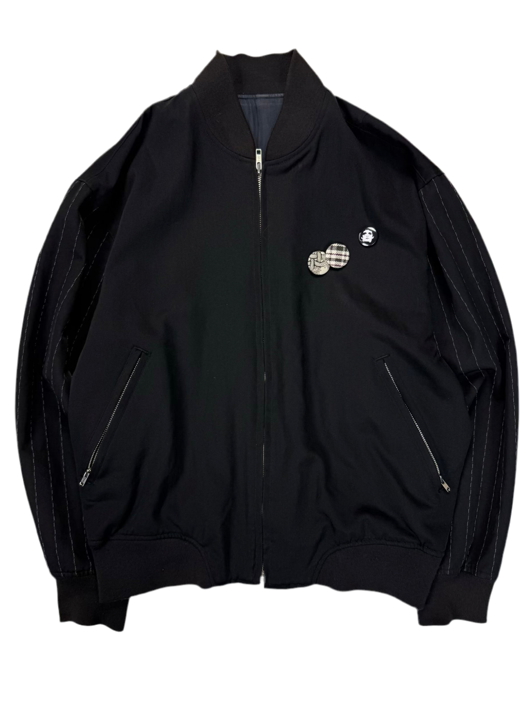 80s DUETRIO Cropped Wool Bomber Jacket