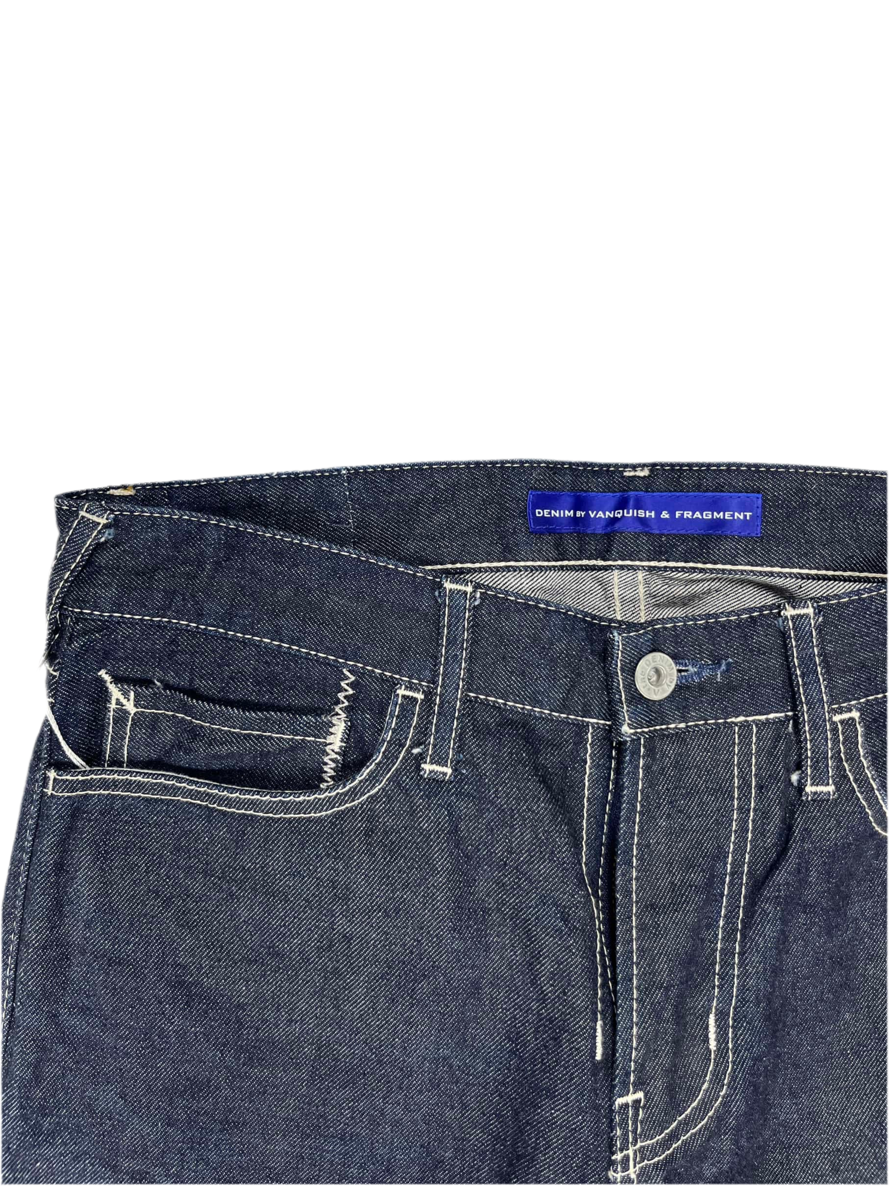 Early 2000s Vanquish x Fragment silver bolt jeans