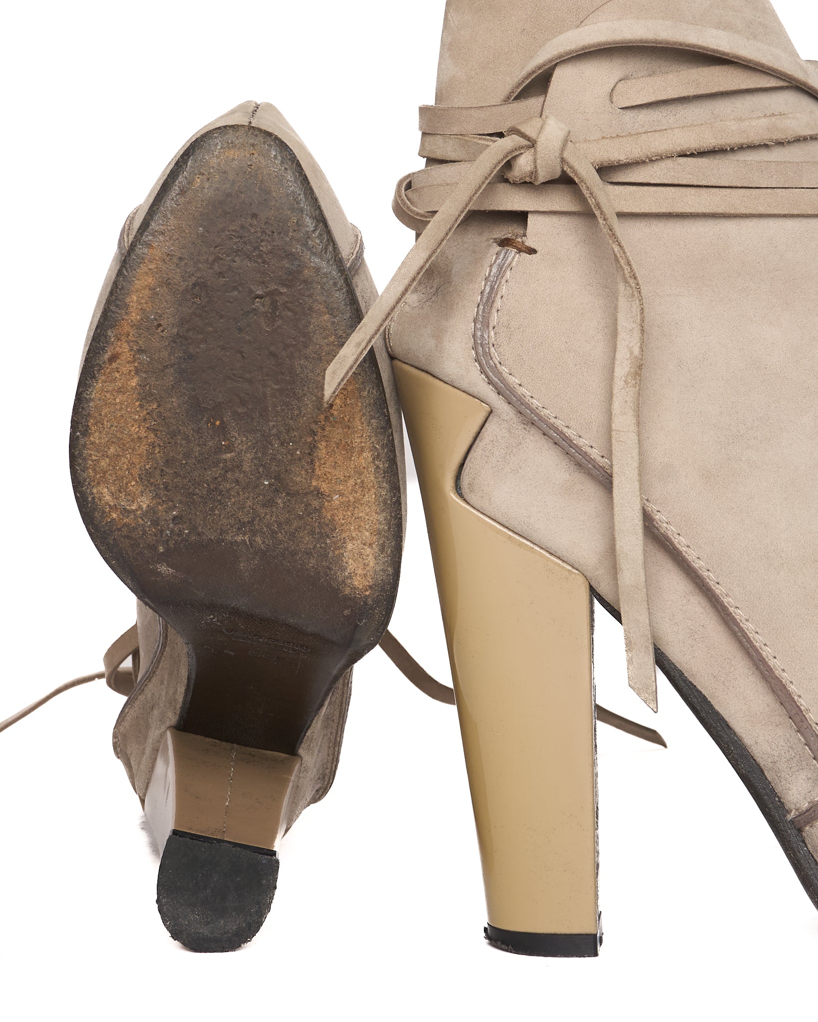 Cinzia Araia Suede Lace Up Ankle Booties